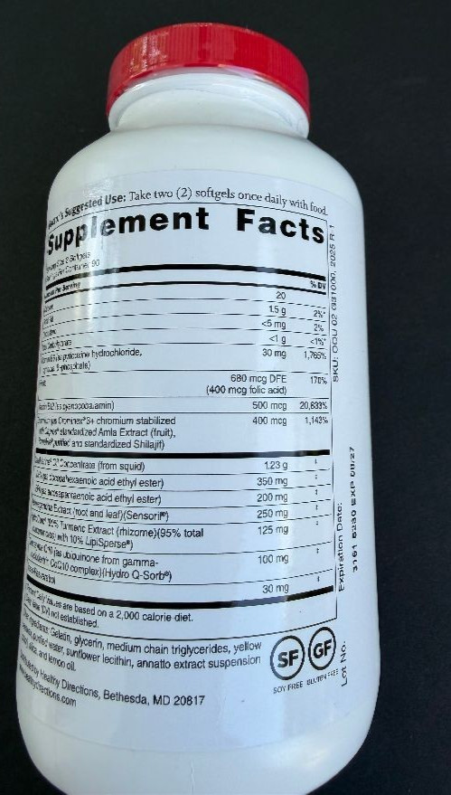 Dr. Sinatra Omega Q Plus Ultra 180 Softgels Dietary Supplements – mfg. sealed