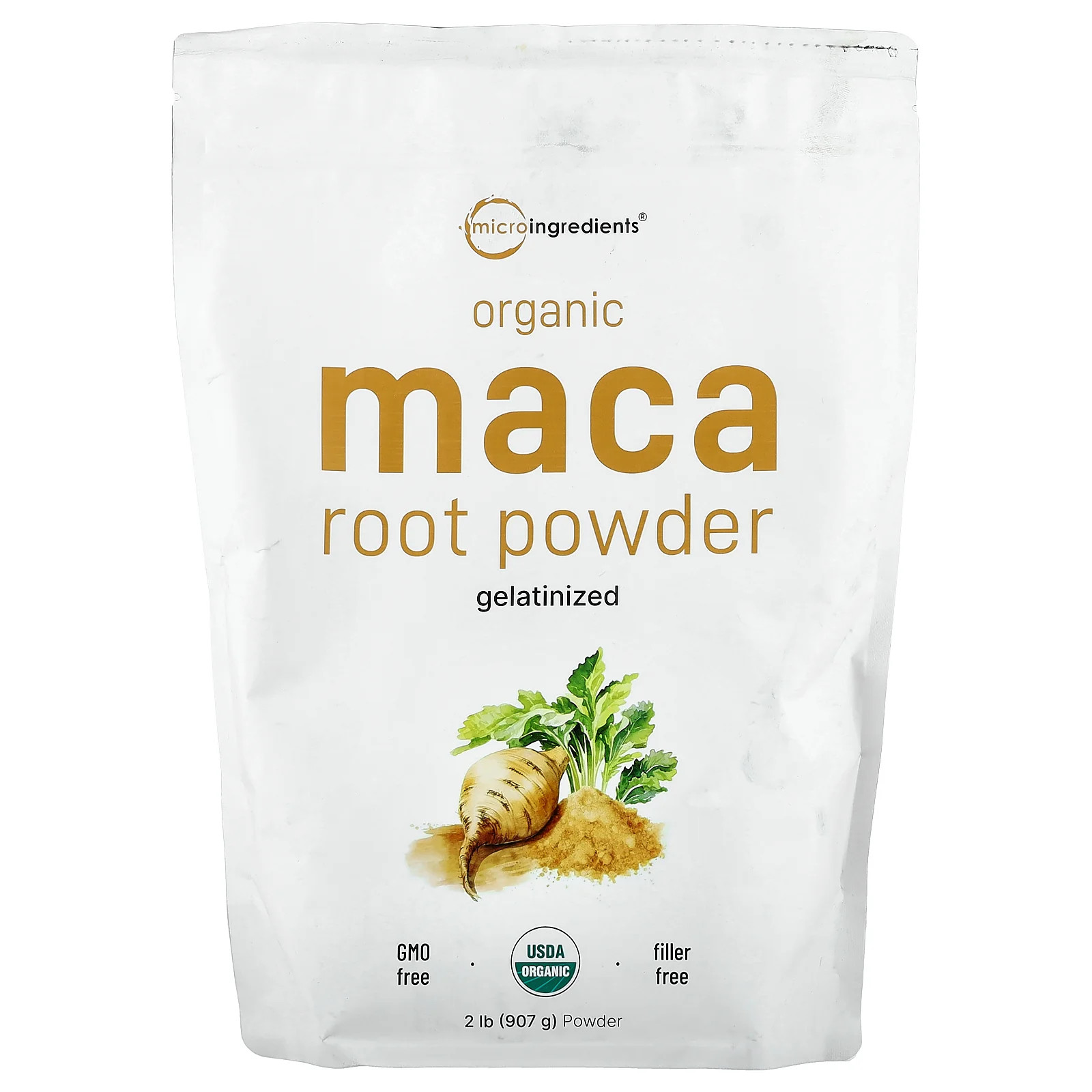 2 X Micro Ingredients, Organic Maca Root Powder, 2 lb (907 g)