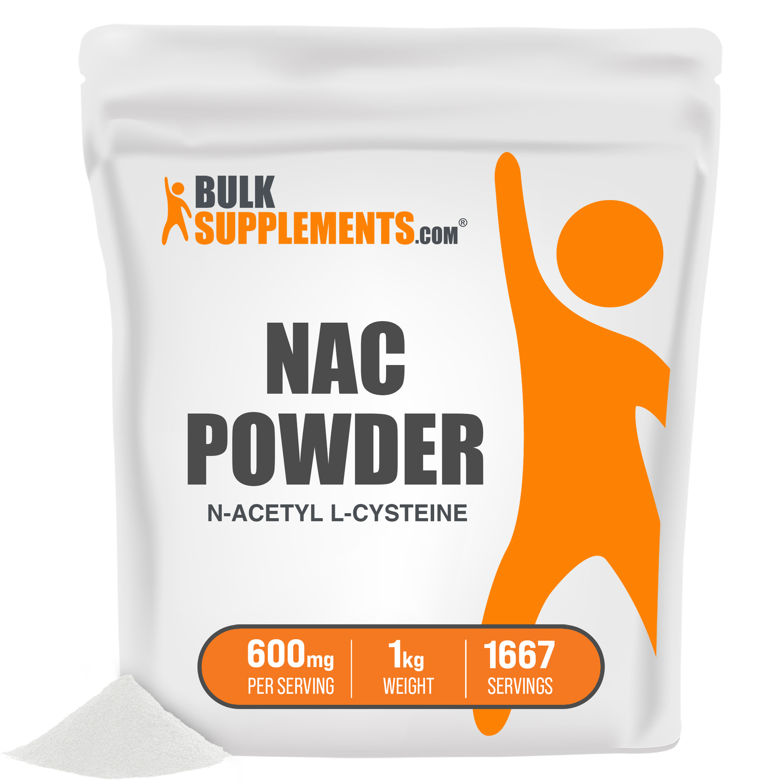 BulkSupplements N-Acetyl L-Cysteine (NAC) Powder 1kg – 600mg Per Serving