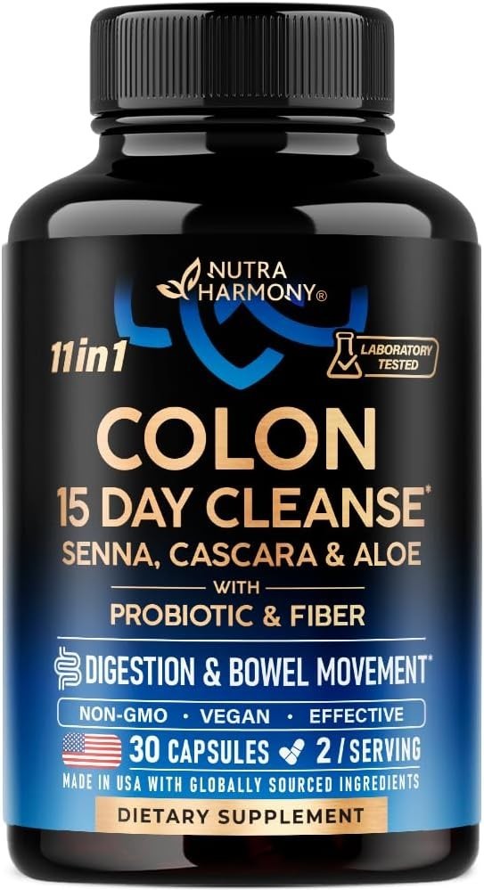 Colon Cleanse – 15 Day Cleanse for Women & Men – Senna | Cascara