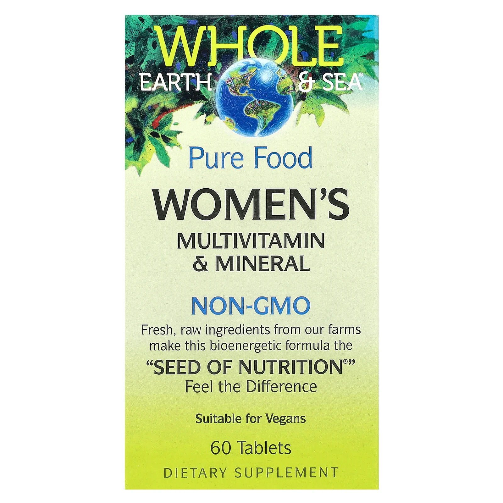 2 X Natural Factors, Whole Earth & Sea�, Women’s Multivitamin & Mineral, 60 Tab