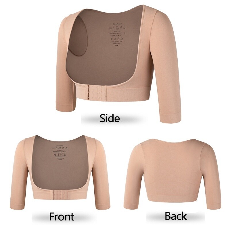 Womens Upper Arm Shaper Compression Sleeves Shapewear Crop Tops Arm Slimmer Vest