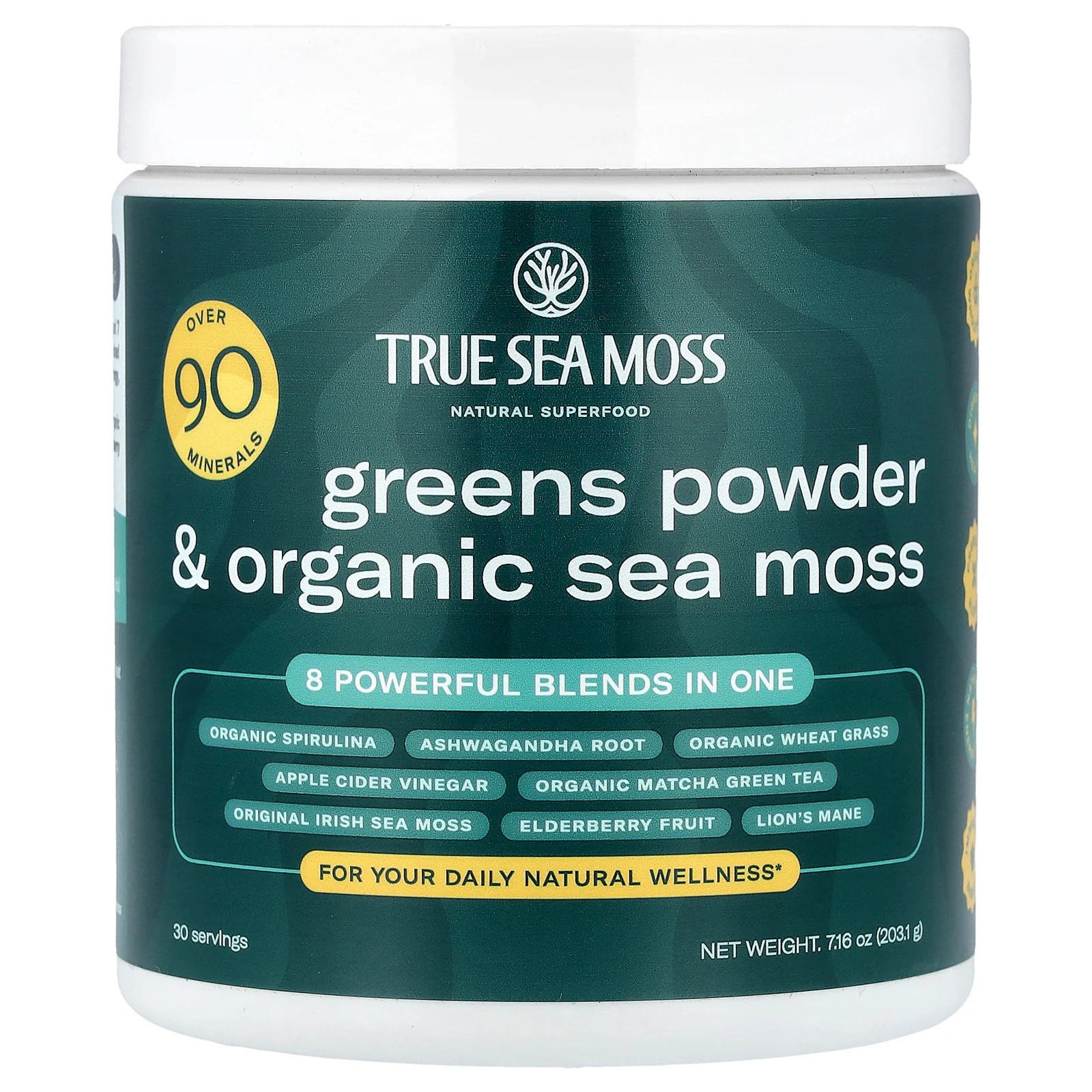 2 X True Sea Moss, Natural Superfood, Greens Powder & Organic Sea Moss, 7.16 oz
