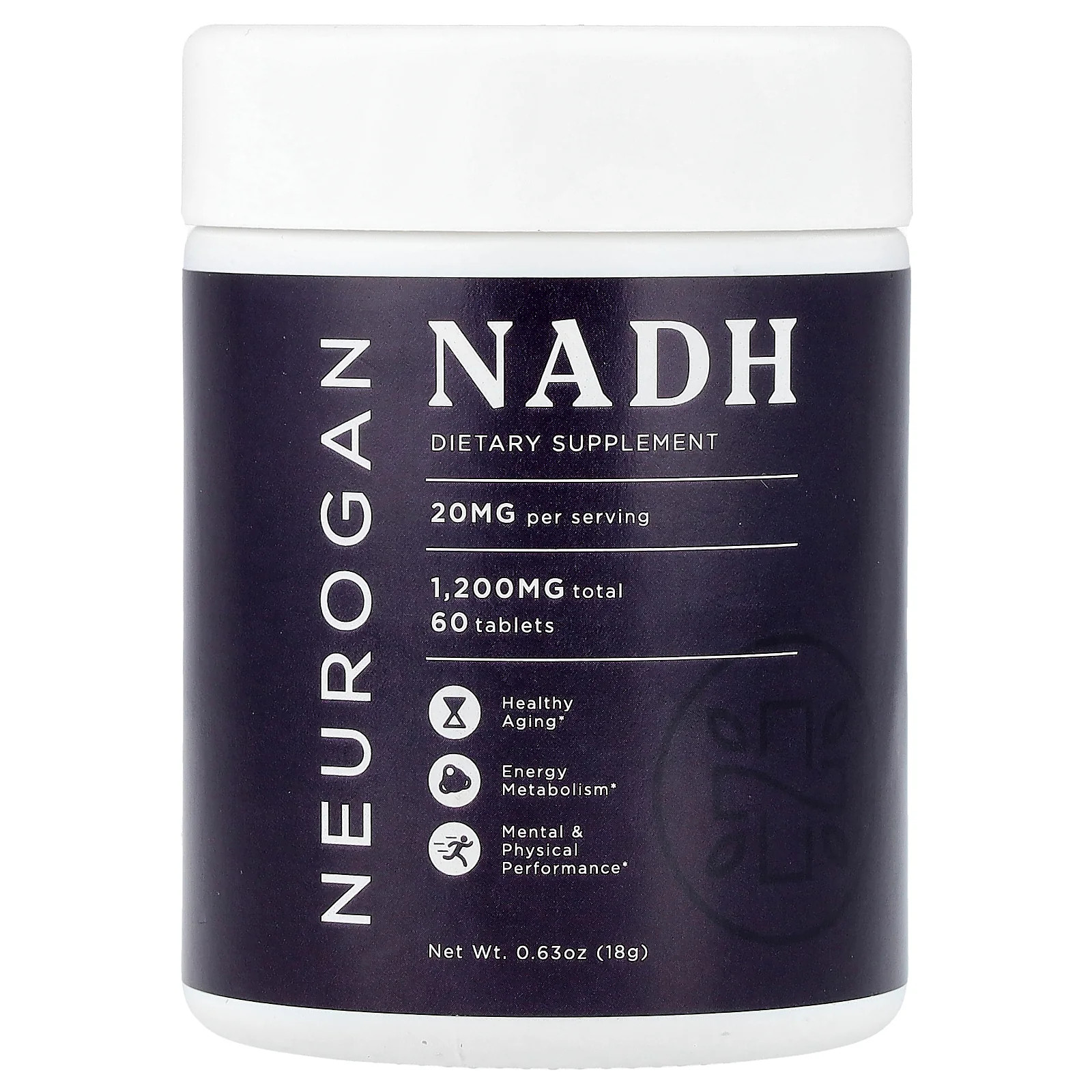 2 X Neurogan Health, NADH, 20 mg, 60 Tablets, 0.63 oz (18 g)
