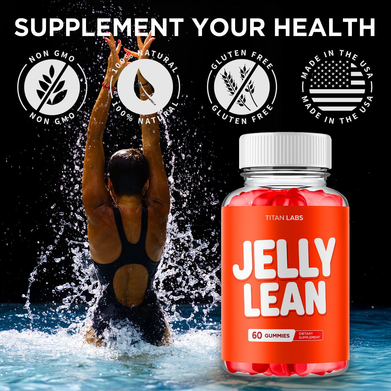 (5 Pack) Jelly Lean Keto ACV Gummys 1000MG Vitamin Formula JellyLean 300 Gummies