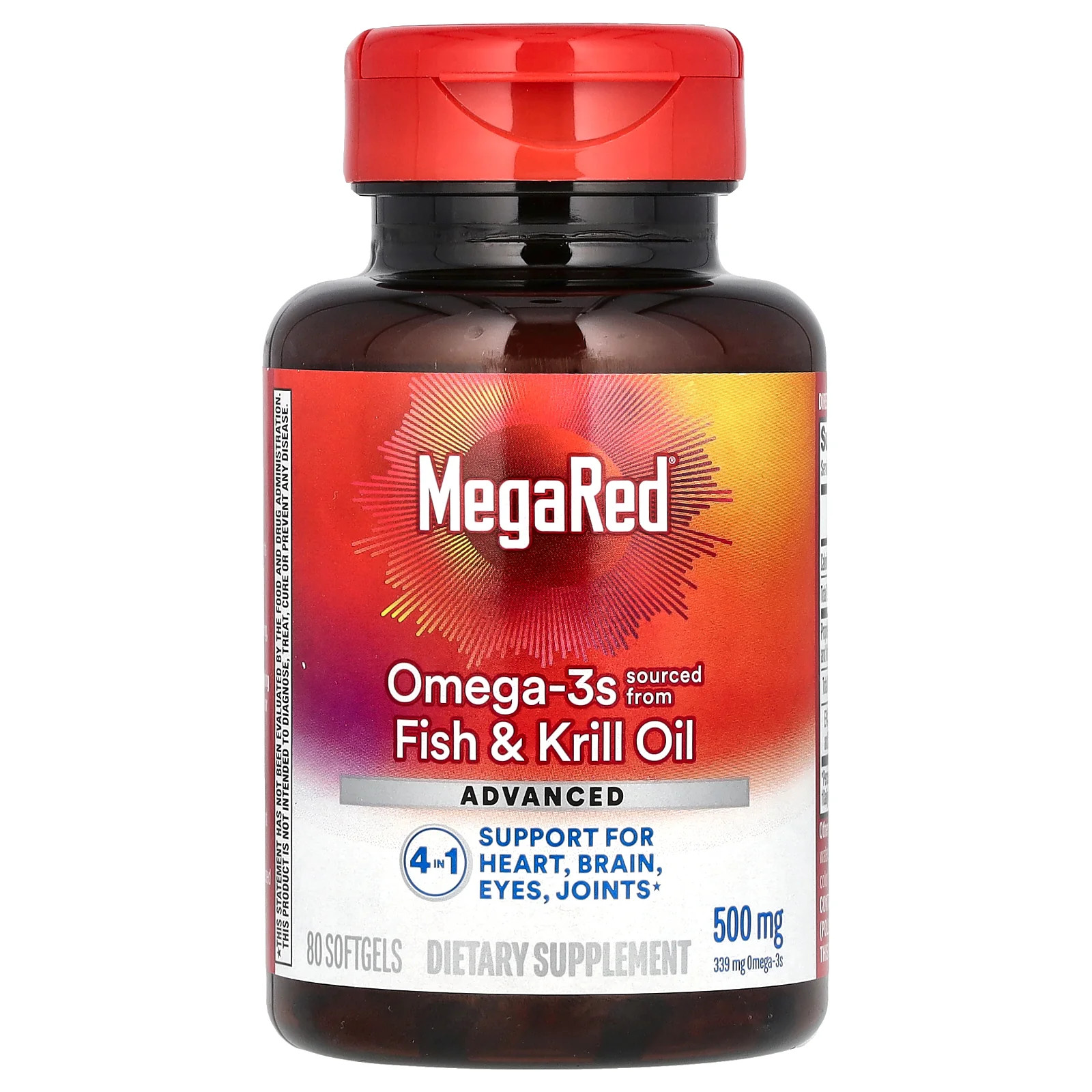 2 X Schiff, MegaRed, Omega-3s Fish & Krill Oil, Advanced 4in1, Vanilla, 500 mg,