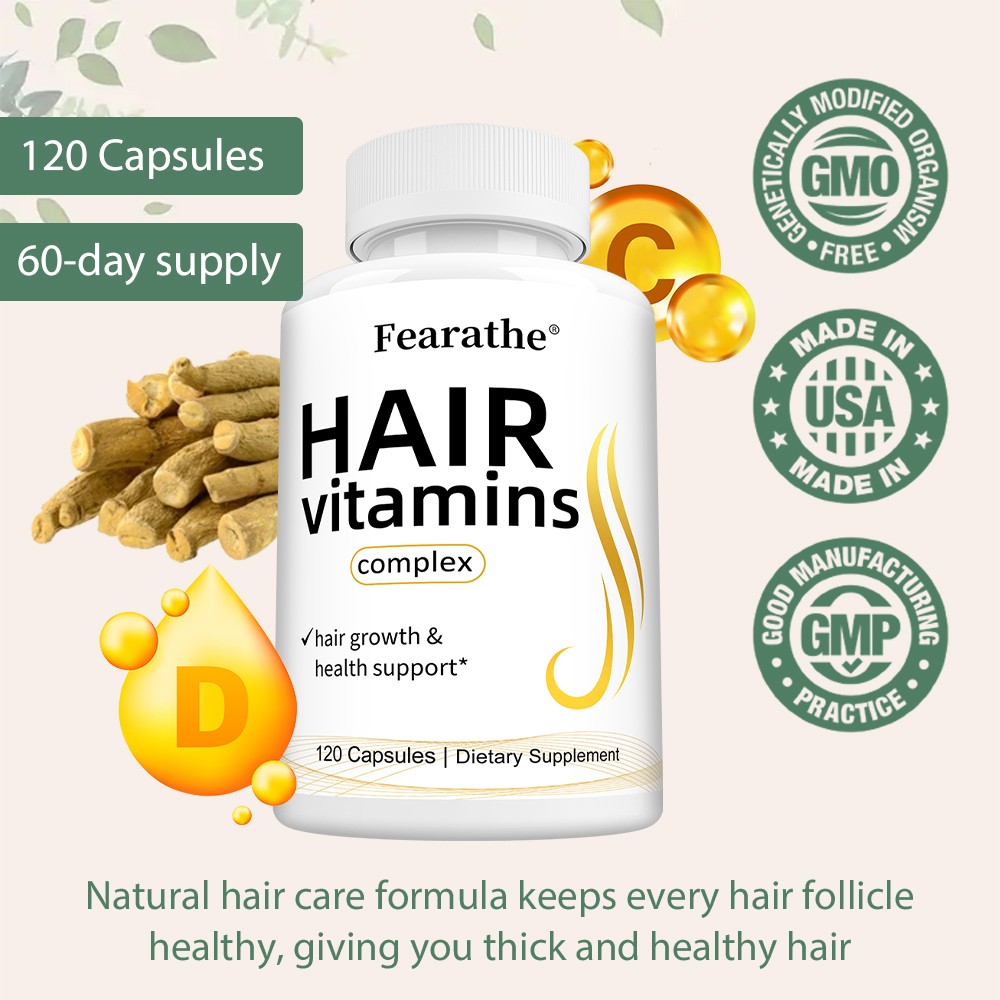 HAIR Vitamins Complex Hair Growth & Health Support 30/60/120 Capsules