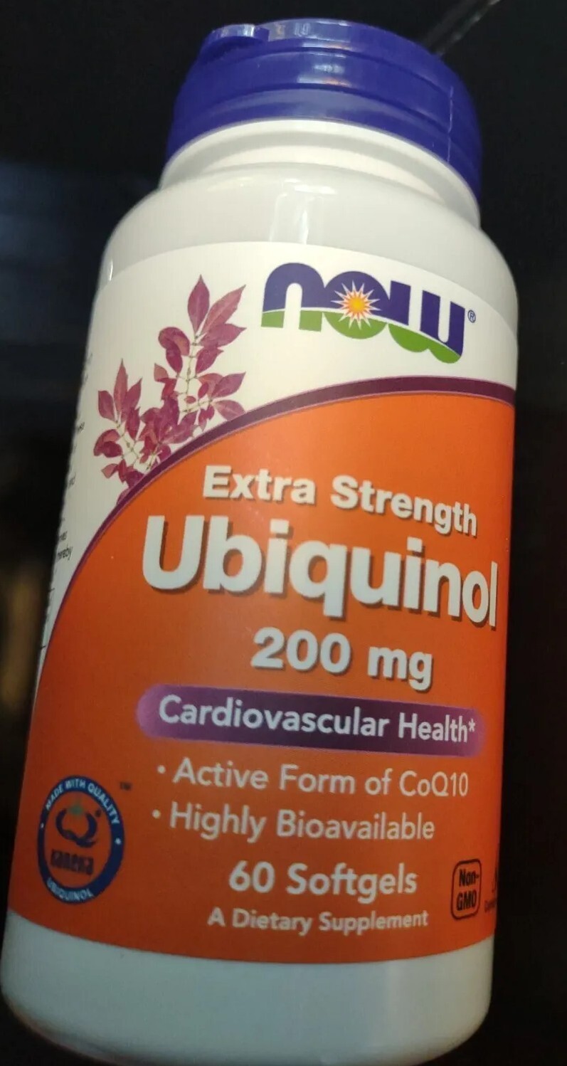 NOW Foods Ubiquinol Extra Strength 200mg Softgels – 60 Count exp 7/27