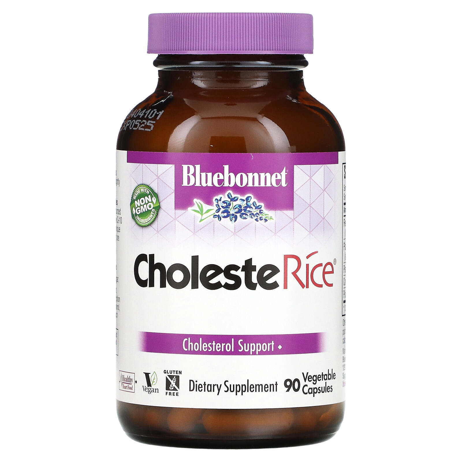 Bluebonnet Nutrition CholesteRice 90 Veggie Caps Egg-Free, Fish Free,