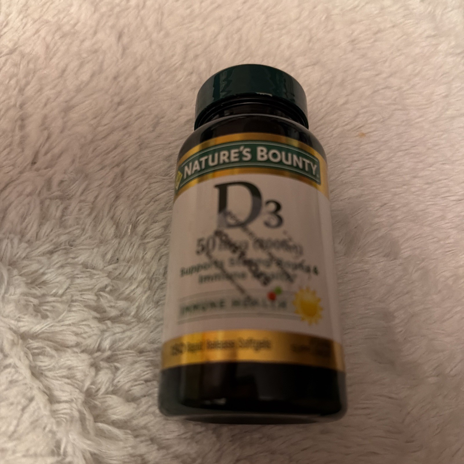 Vitamin D3 50mcg (2000IU) 150 Rapid Release Nature’s Bounty Exp 09/2028