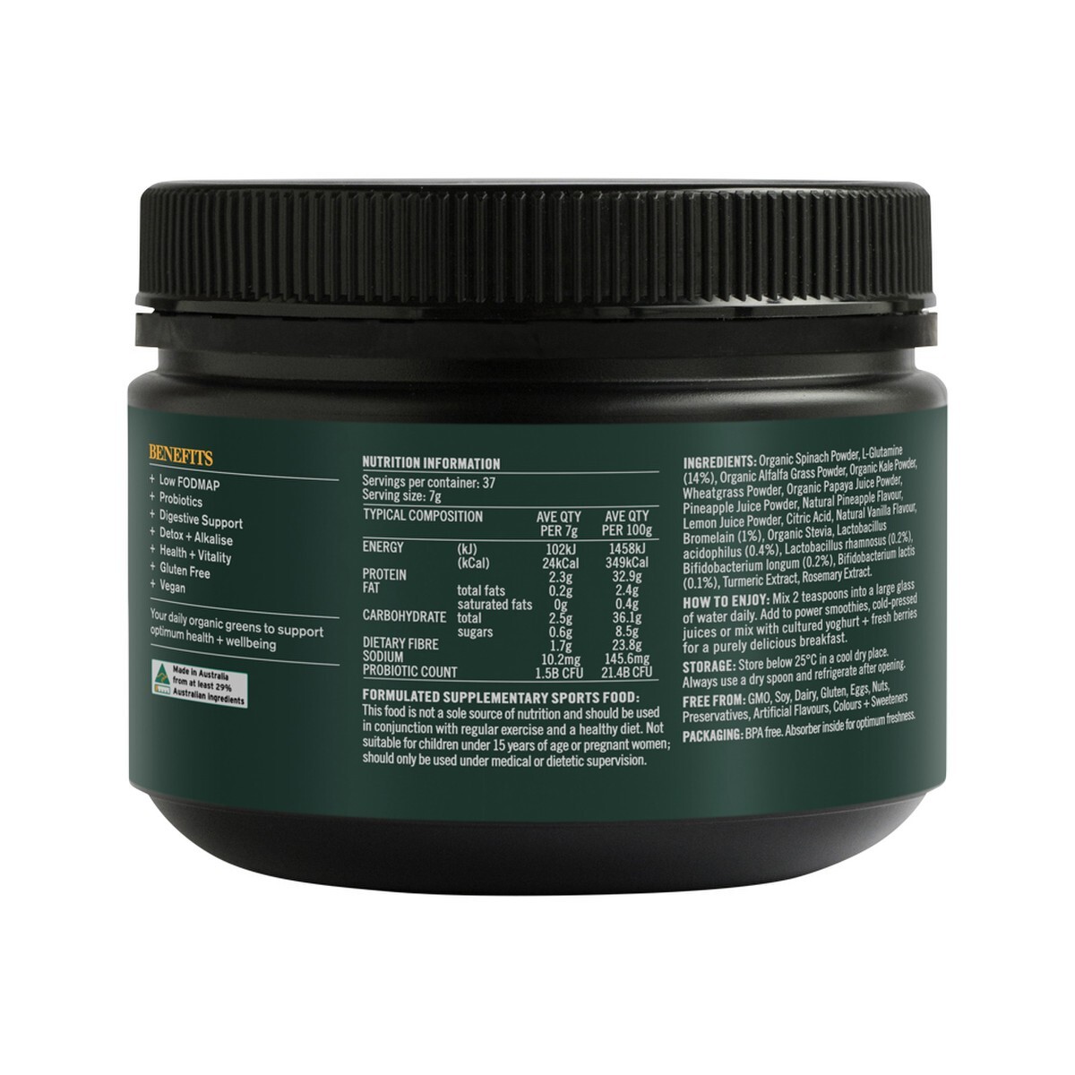 New The Healthy Chef Everyday Greens Pineapple 260g