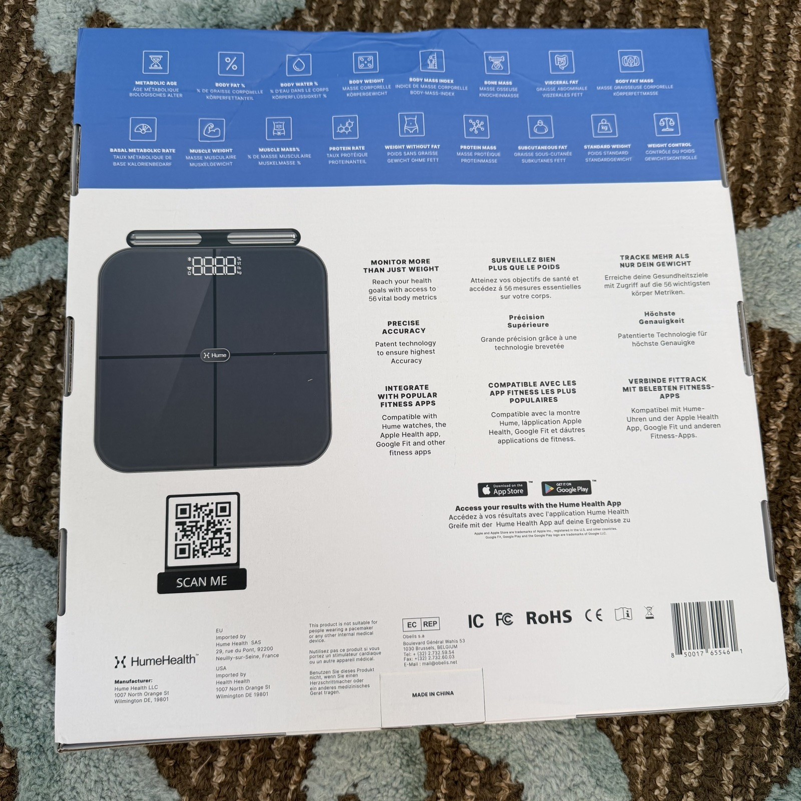 NEW — Hume Health – Body Pod Smart Scale Body Composition Analyzer — HumeHealth