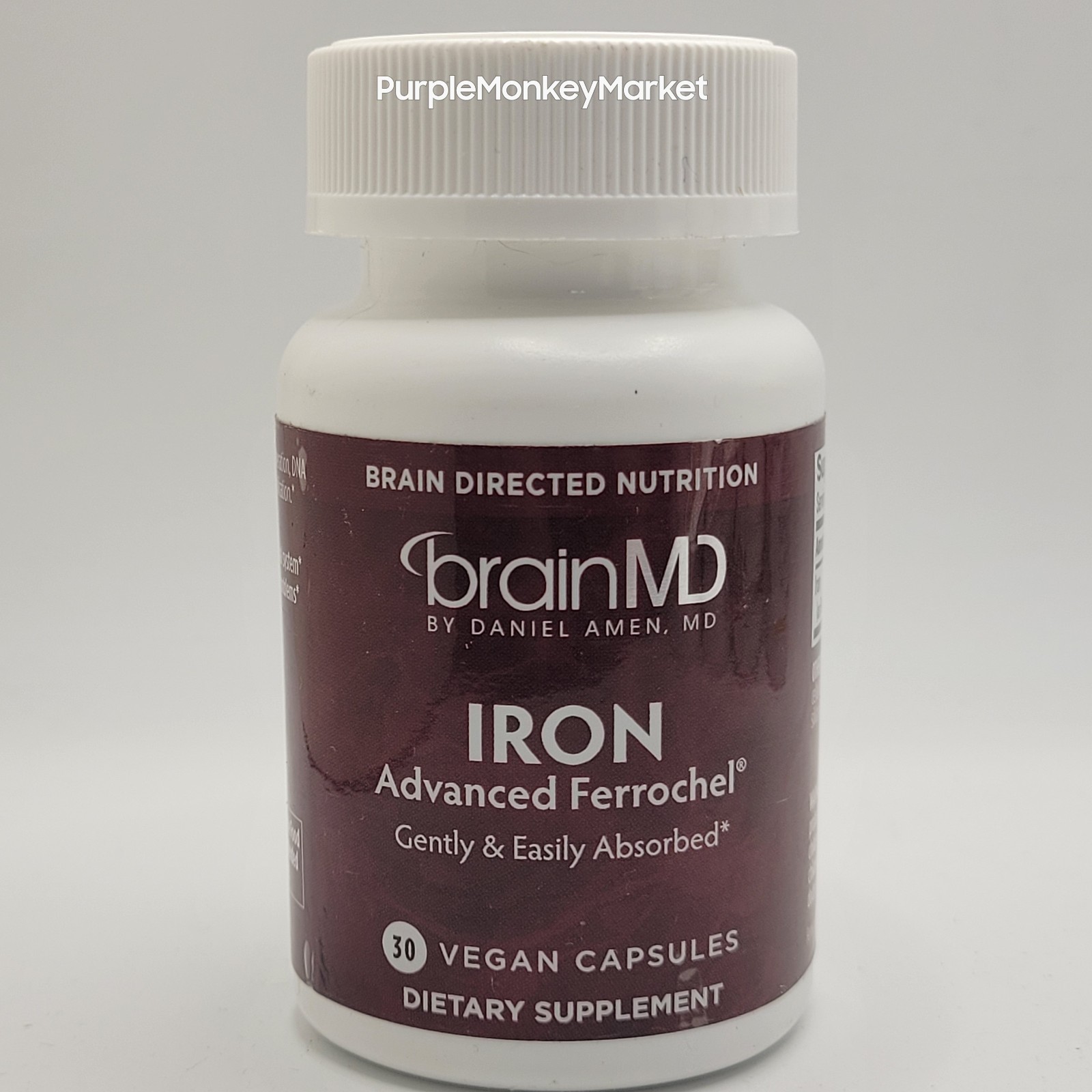 BrainMD IRON – 30 Capsules – Gentle & Easily Absorbed