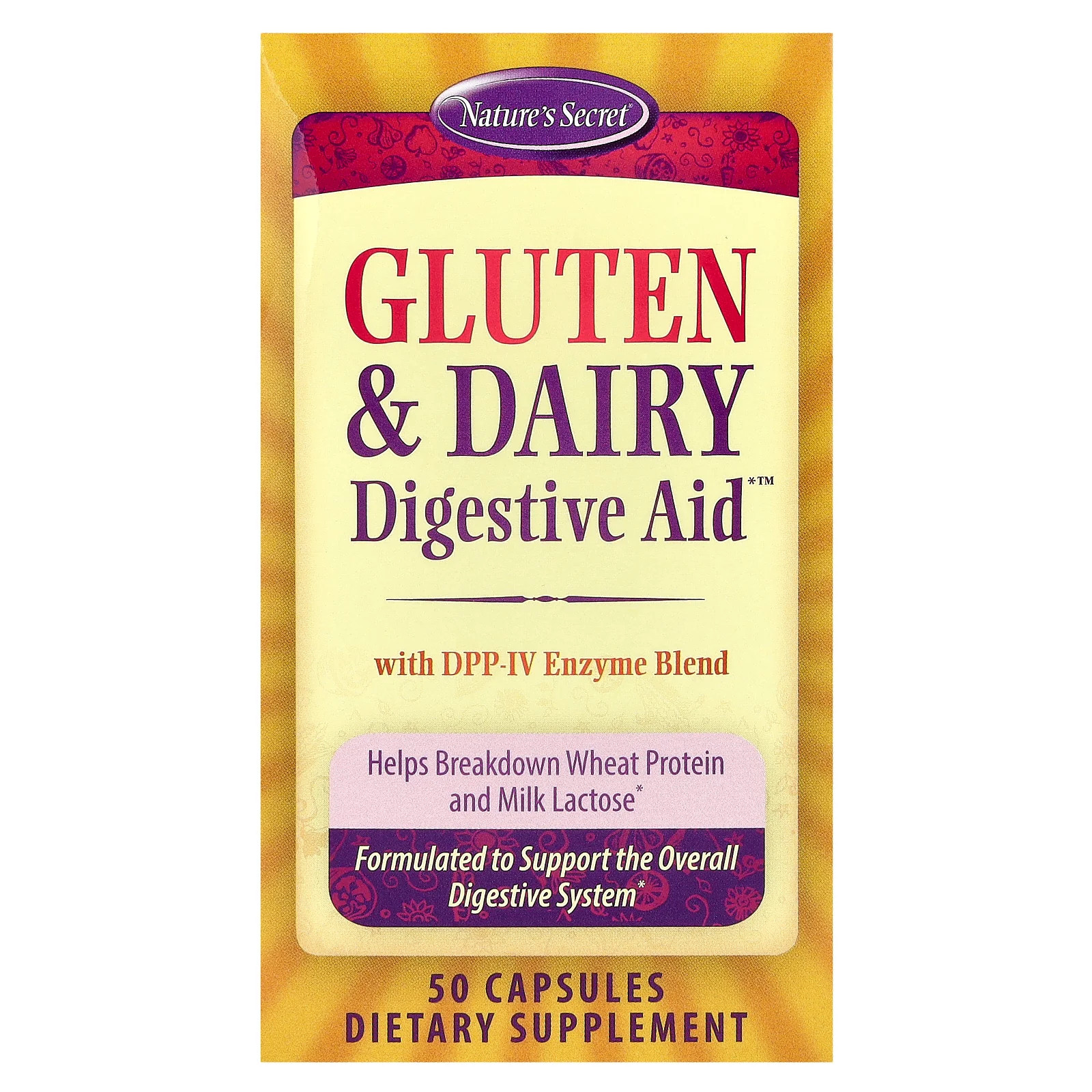 2 X Nature’s Secret, Gluten & Dairy Digestive Aid�, 50 Capsules