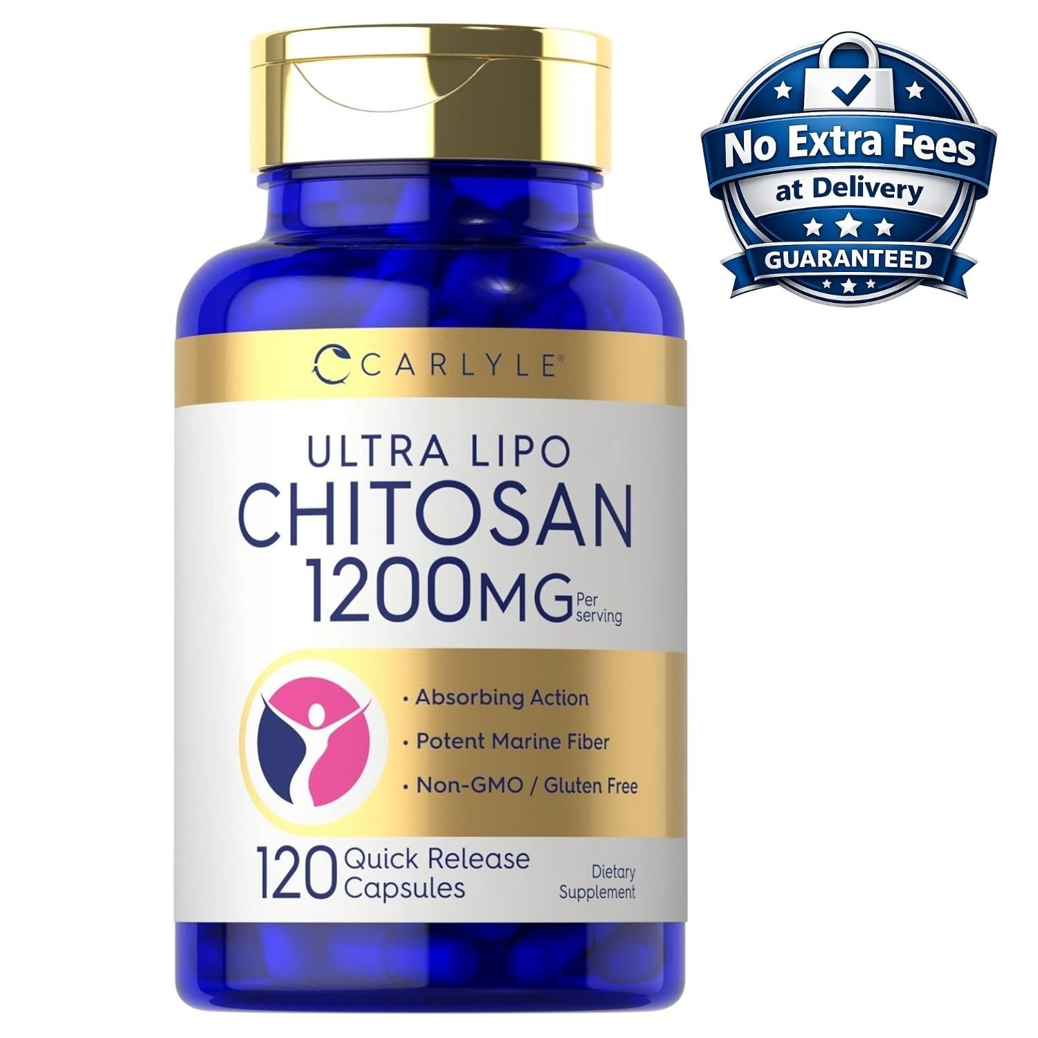 Chitosán 1200mg 120 Cápsulas Suplemento Dietético de Mariscos