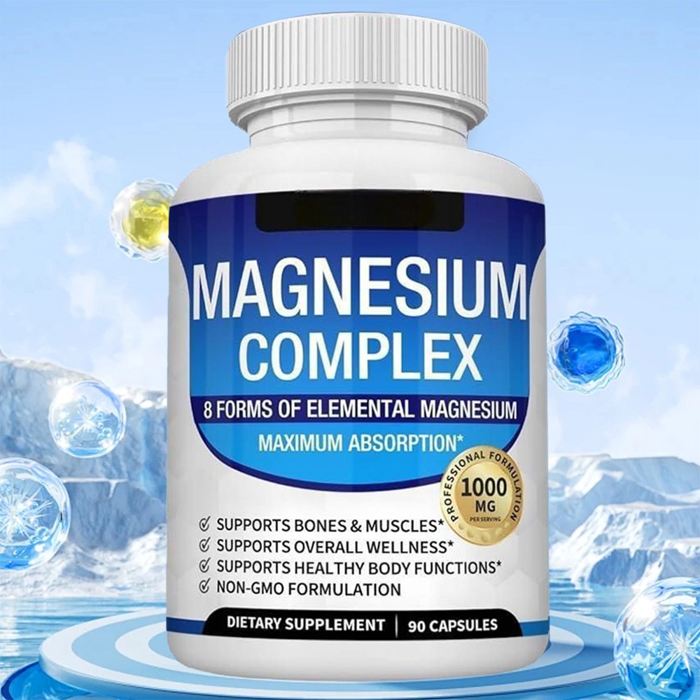 1~2pack Magnesium 8 in 1 Complex 1000mg & Blood Sugar mix Dietary Supplement