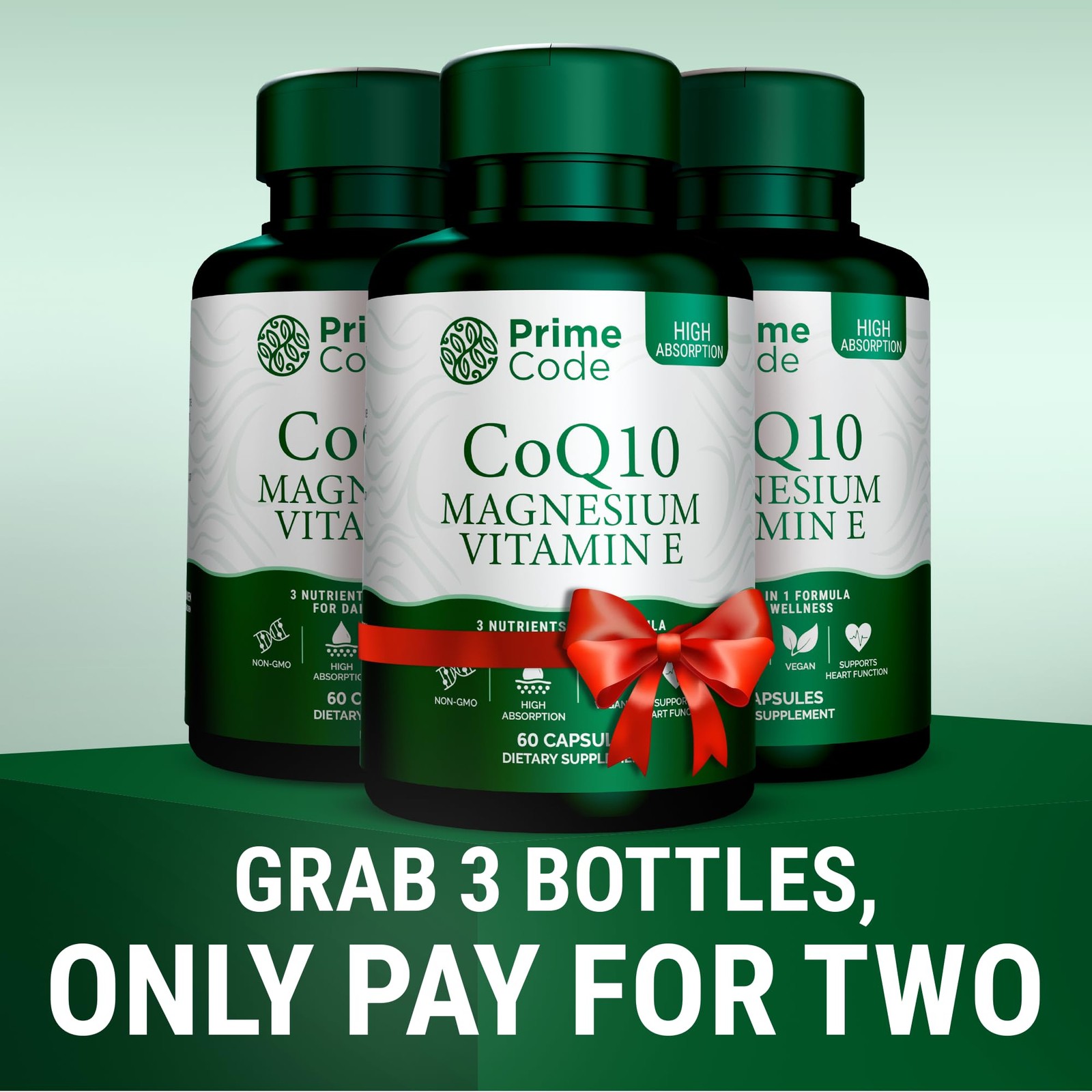 Code [ 3 𝐢𝐧 𝟏] CoQ10 250mg with Magnesium Glycinate and Vitamin E | CoQ10 …