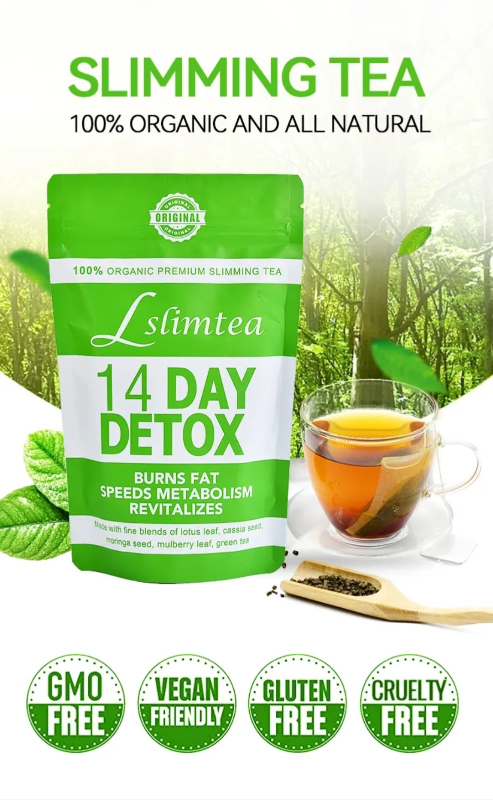 14 Days Detox Tea Weight Loss Slimming Burn Calories Body Slim Diet Fat Burner