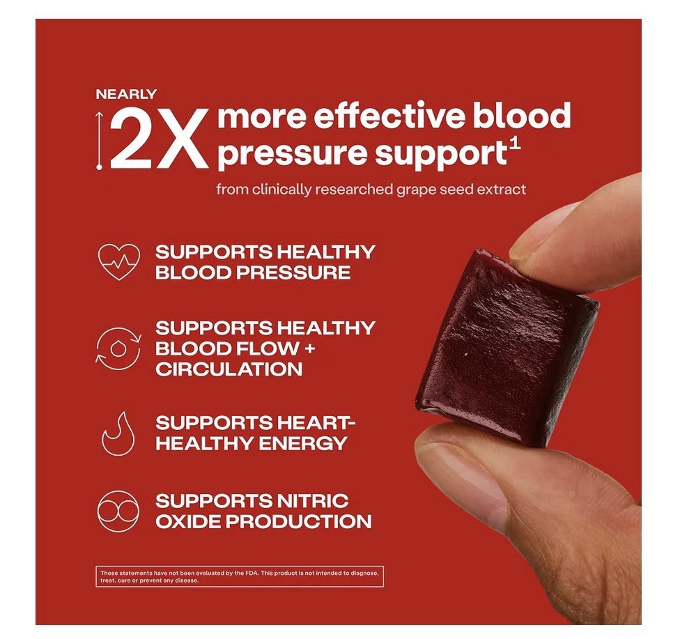 Humann SuperBeets Heart Chews Pomegranate Berry | 60 Chews