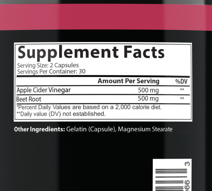 Apple Cider Vinegar w. Beet Root, Moringa, Turmeric Ginger Combo for Weight Loss