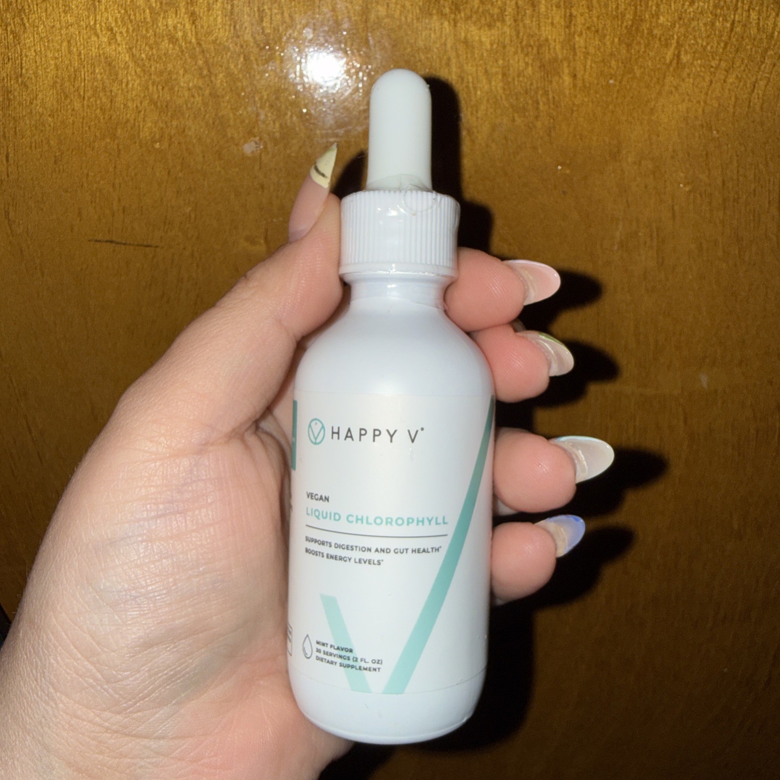 Happy V Vegan Liquid Chlorophyll Drops Mint Flavor