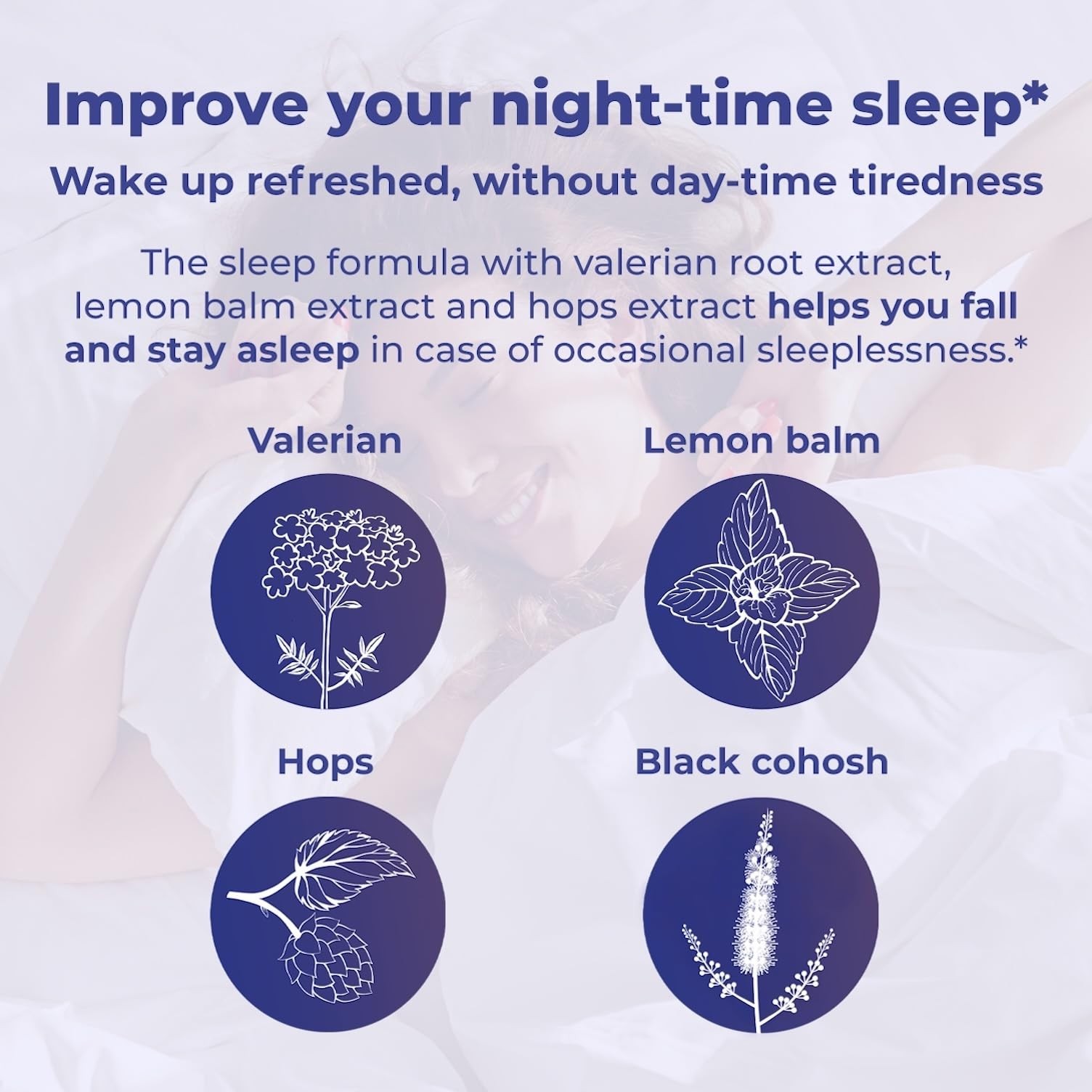 Menopause Relief Supplements – Black Cohosh for Restful Sleep & Symptoms Support