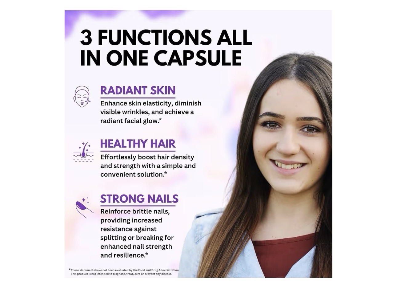 VITBOOST Biotin Collagen Keratin 25,000mcg Hair Skin & Nails Non-GMO 60 Caps