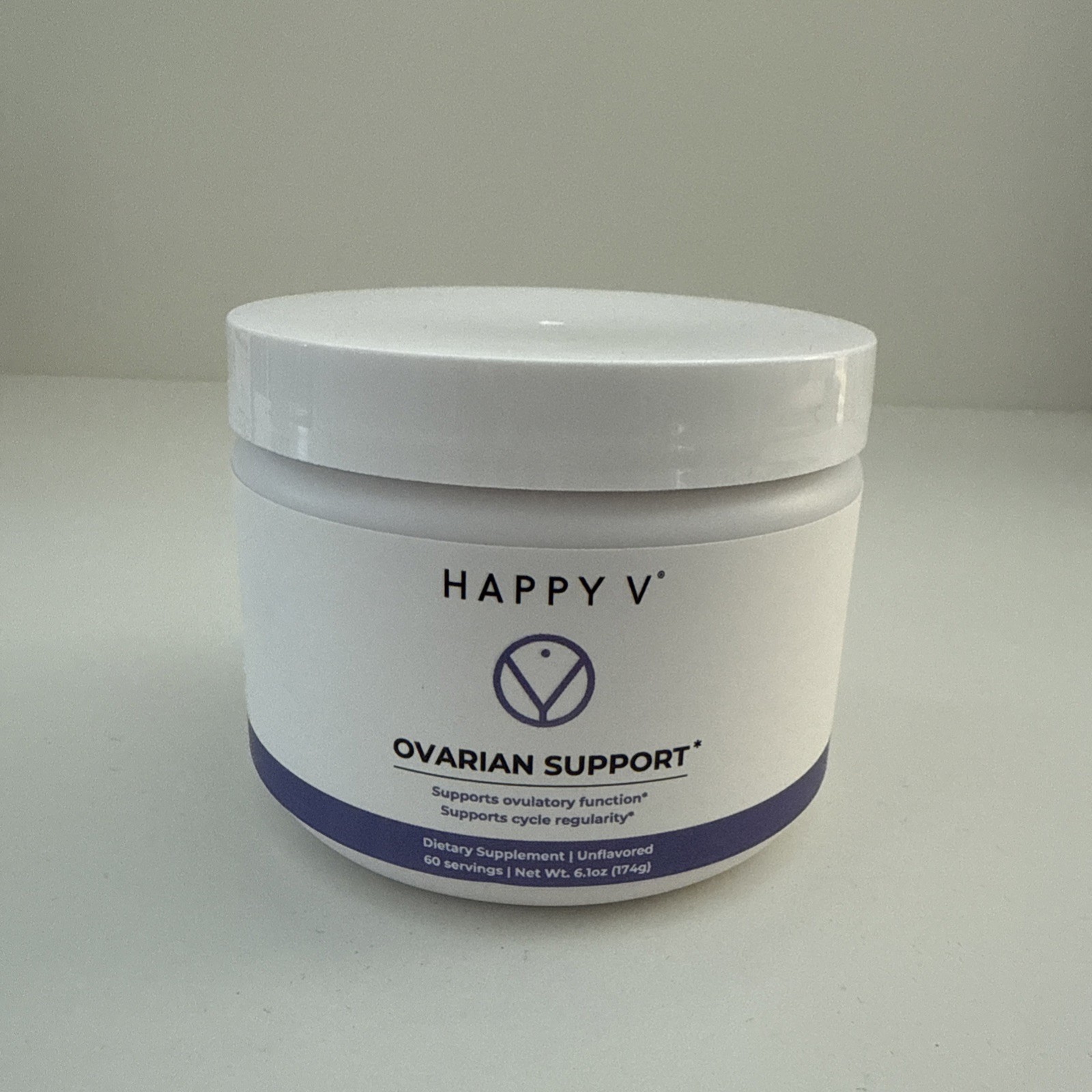 Happy V Ovarian Support Powder Supplement Hormonal Balance & Metabolism 60ct