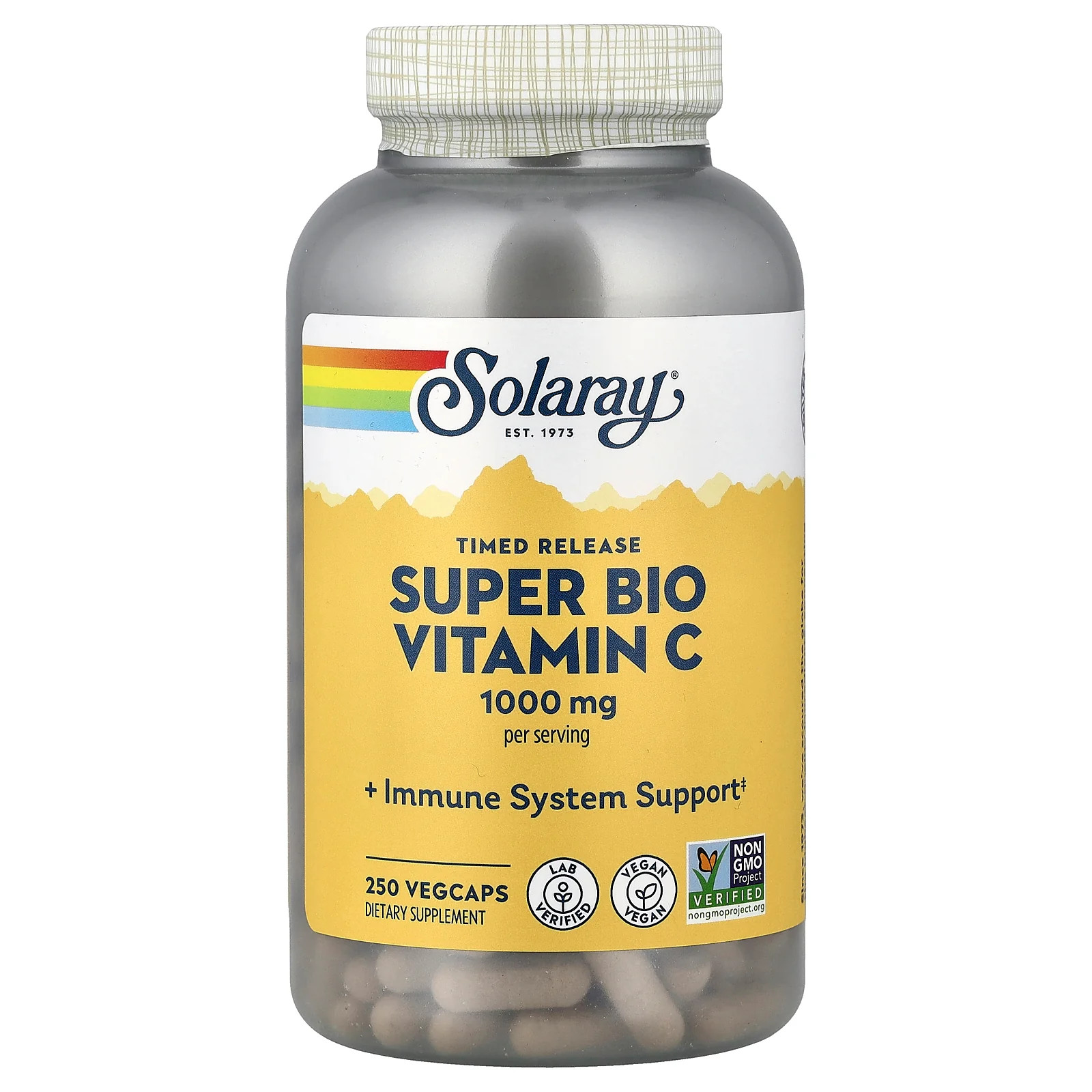 2 X Solaray, Super Bio Vitamin C, Timed Release, 250 VegCaps