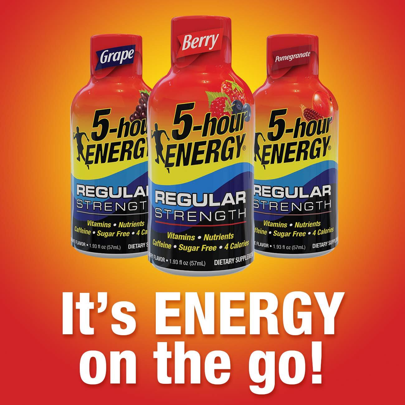 Regular Strength 5-hour ENERGY Shots � Berry � 24 Count
