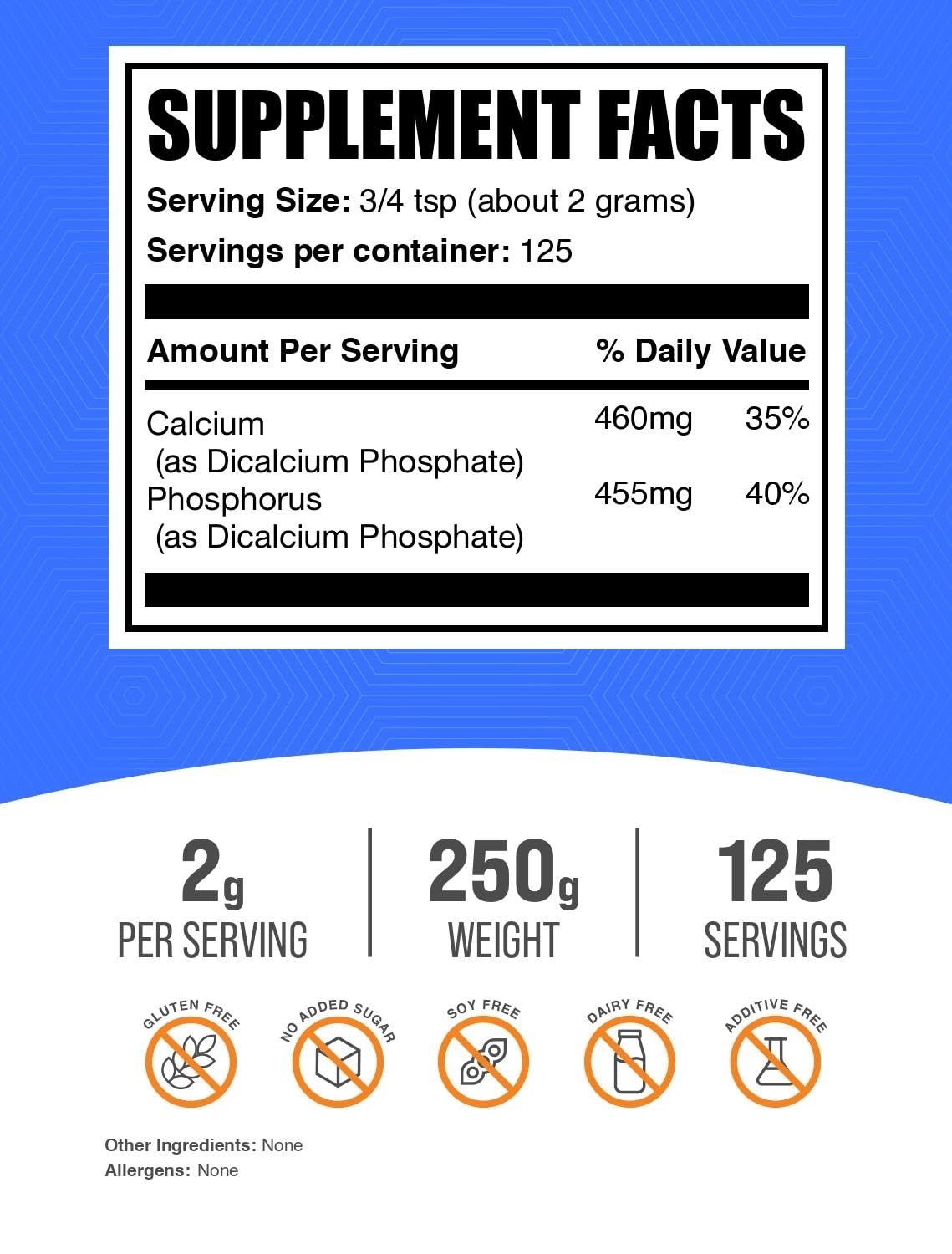 Dicalcium Phosphate Powder Supplement 8.8 oz Superior Quality and Stability