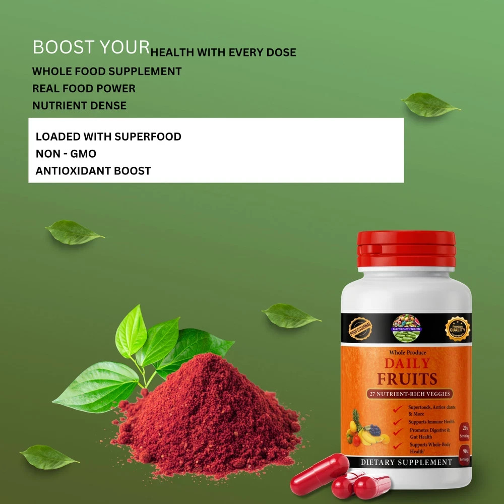 Garden OF Health! Fruits Veggies Superfood Daily Immune Digest Formula 240 Caps