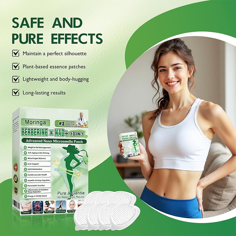 3 BOX Advanced Nano Microneedle Patch Moringa Berberine x NAD+10-in-1