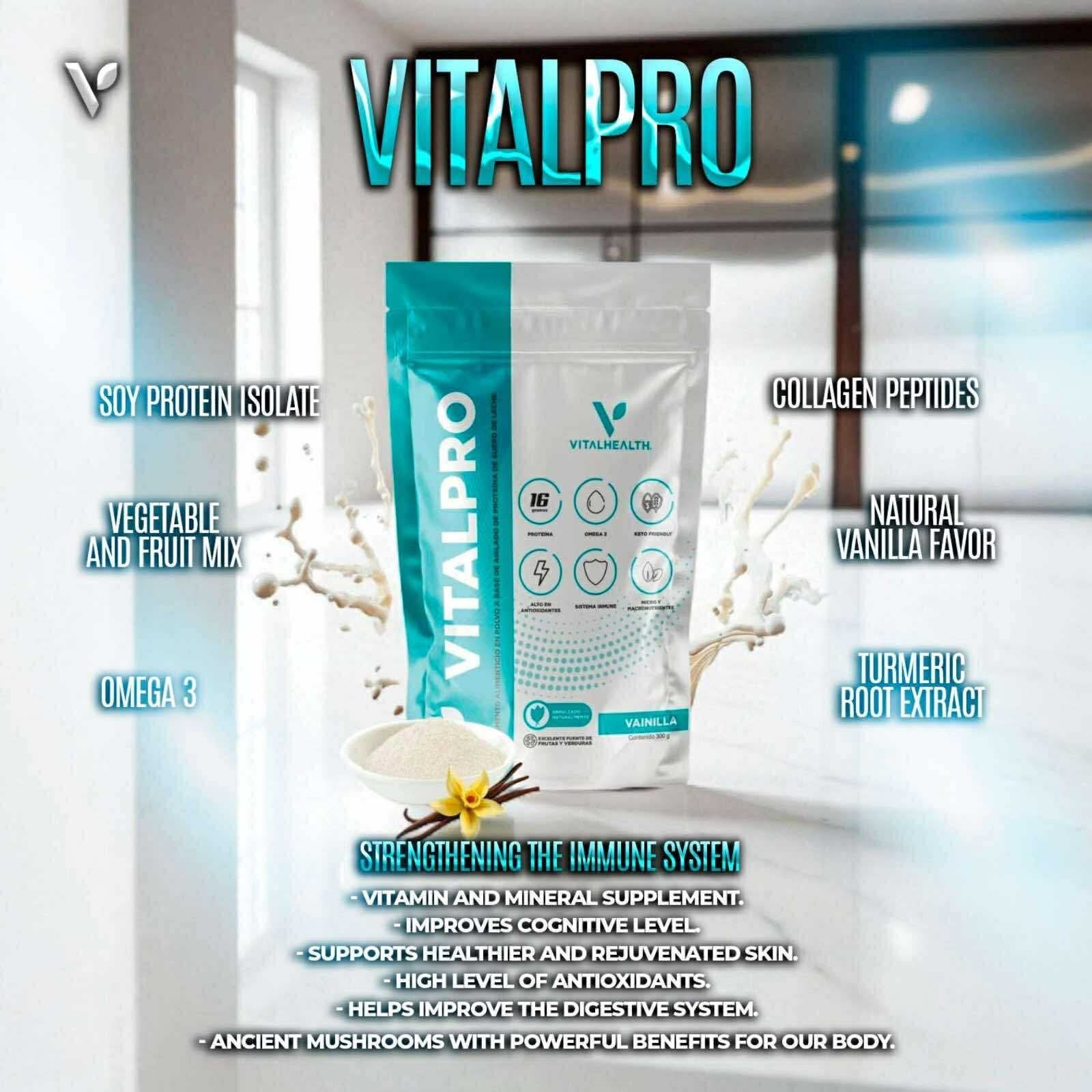 V-VITALPRO VitalHealth 10.6 oz Omega-3-Free Shipping Exp 8/2027