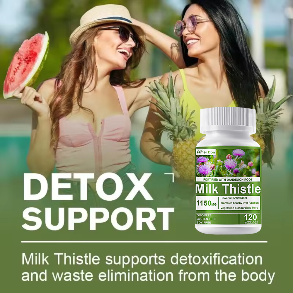 28In1 120 Capsules Milk Thistle Liver Detox & Cleanse Liver Support Supplements