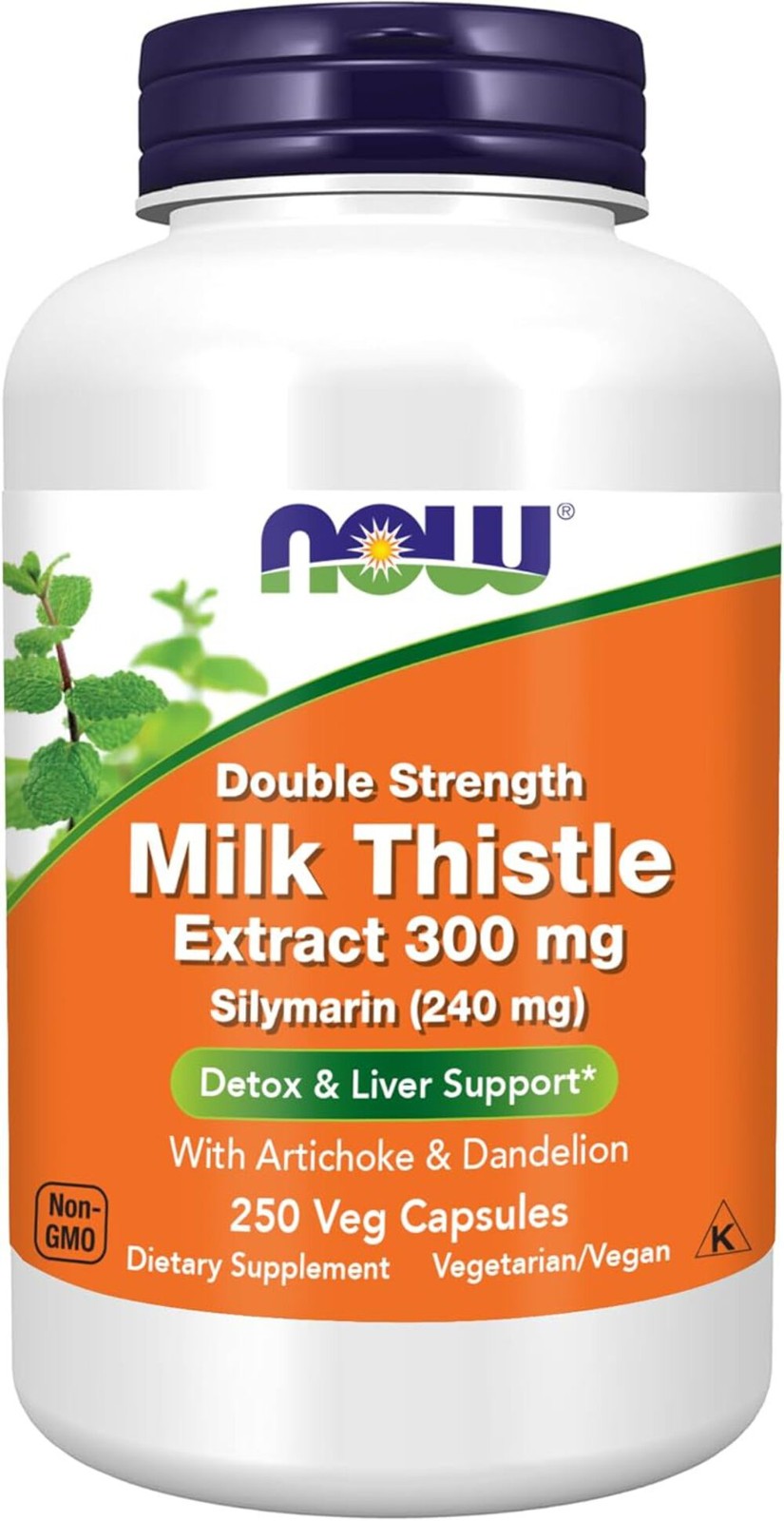 NOW Foods Supplements, Silymarin Milk Thistle Extract 300 mg, 250 Veg Capsules