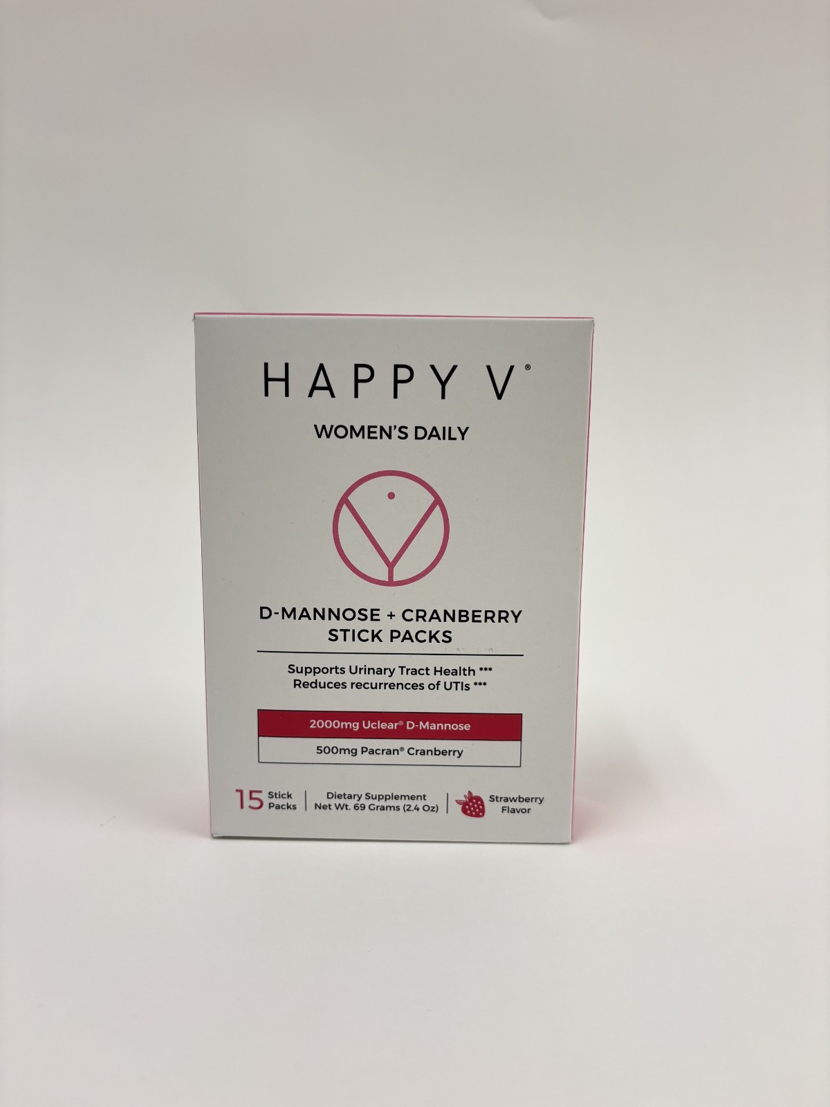 Happy V Women’s Daily Box 15 Stick Packs Exp 5/26 UTI Health – New In Box
