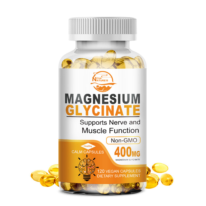 Nature’s Live High Absorption Magnesium Glycinate 400 mg 120 Capules Non-GMO