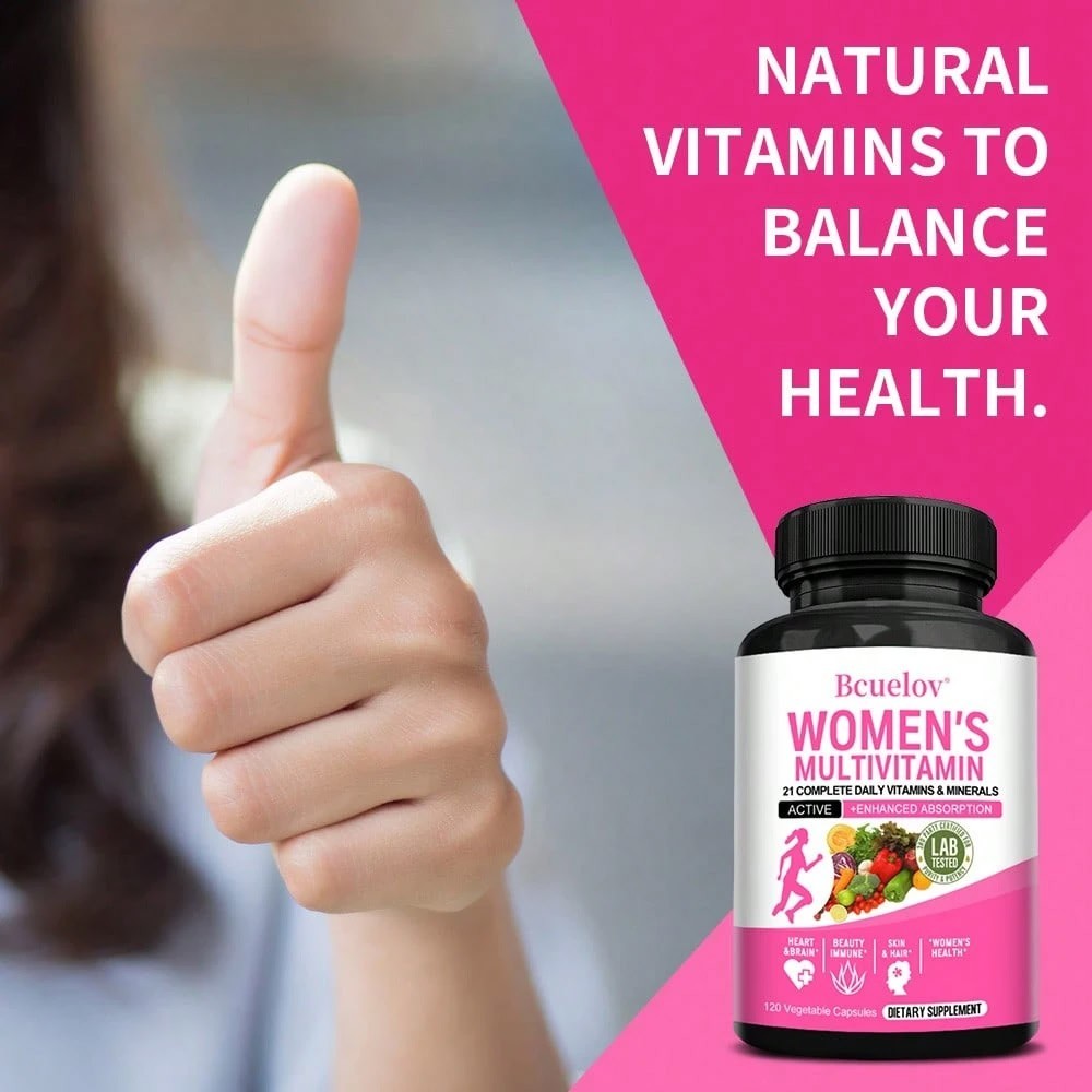 Women’s Daily Multivitamin Capsules 120 Count Adult Dietary Supplement