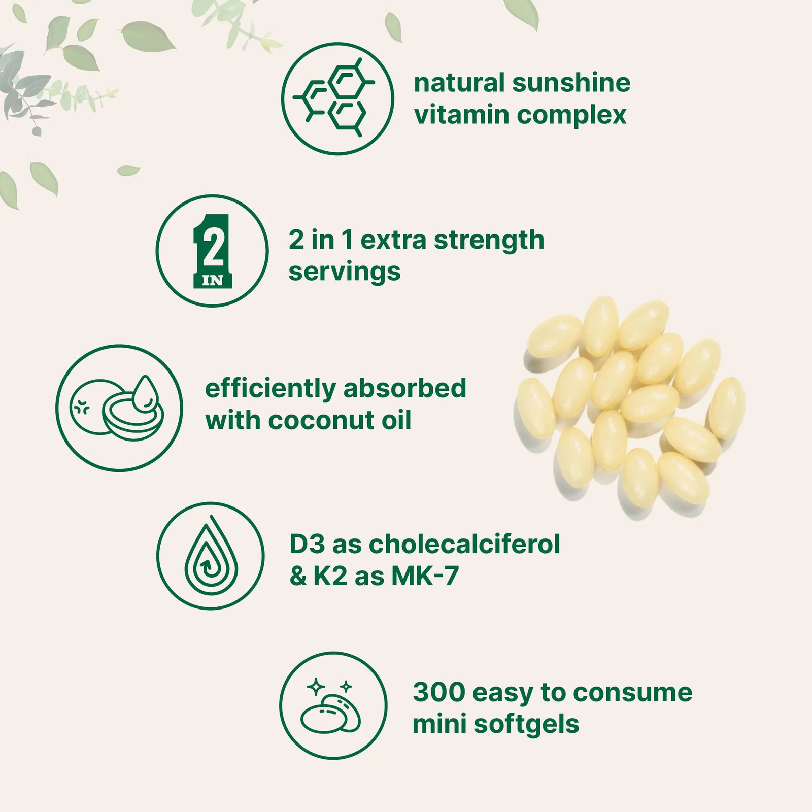 Micro Ingredients Vitamin D3 K2 Softgels Daily Bone Immune Wellness Supplement