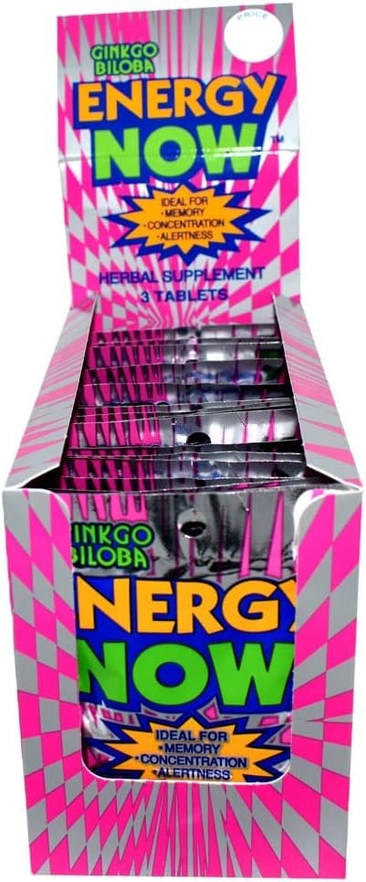 Energy Now Ginkgo Biloba Supplements 144 Packs 3 Pills In Each Pack 6 Boxes