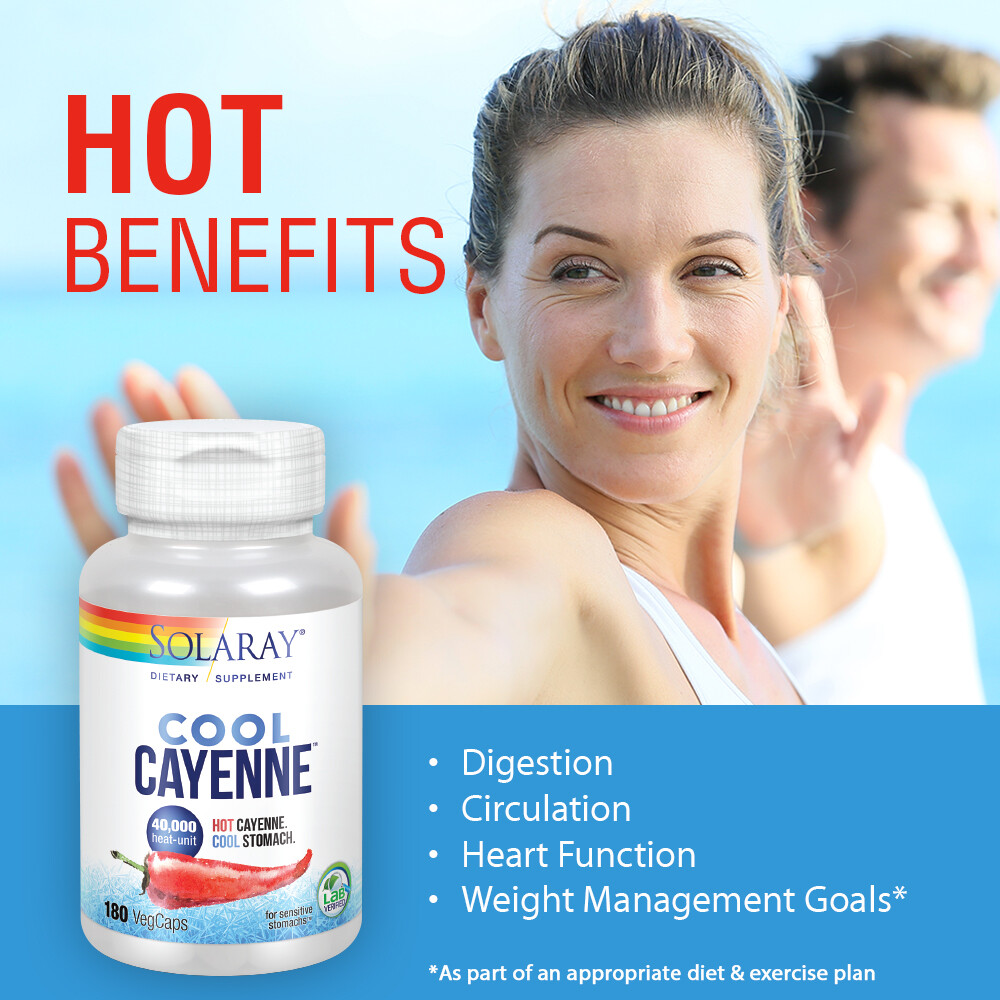 Solaray Cool Cool Cayenne 40,000 HU | 180 VegCaps