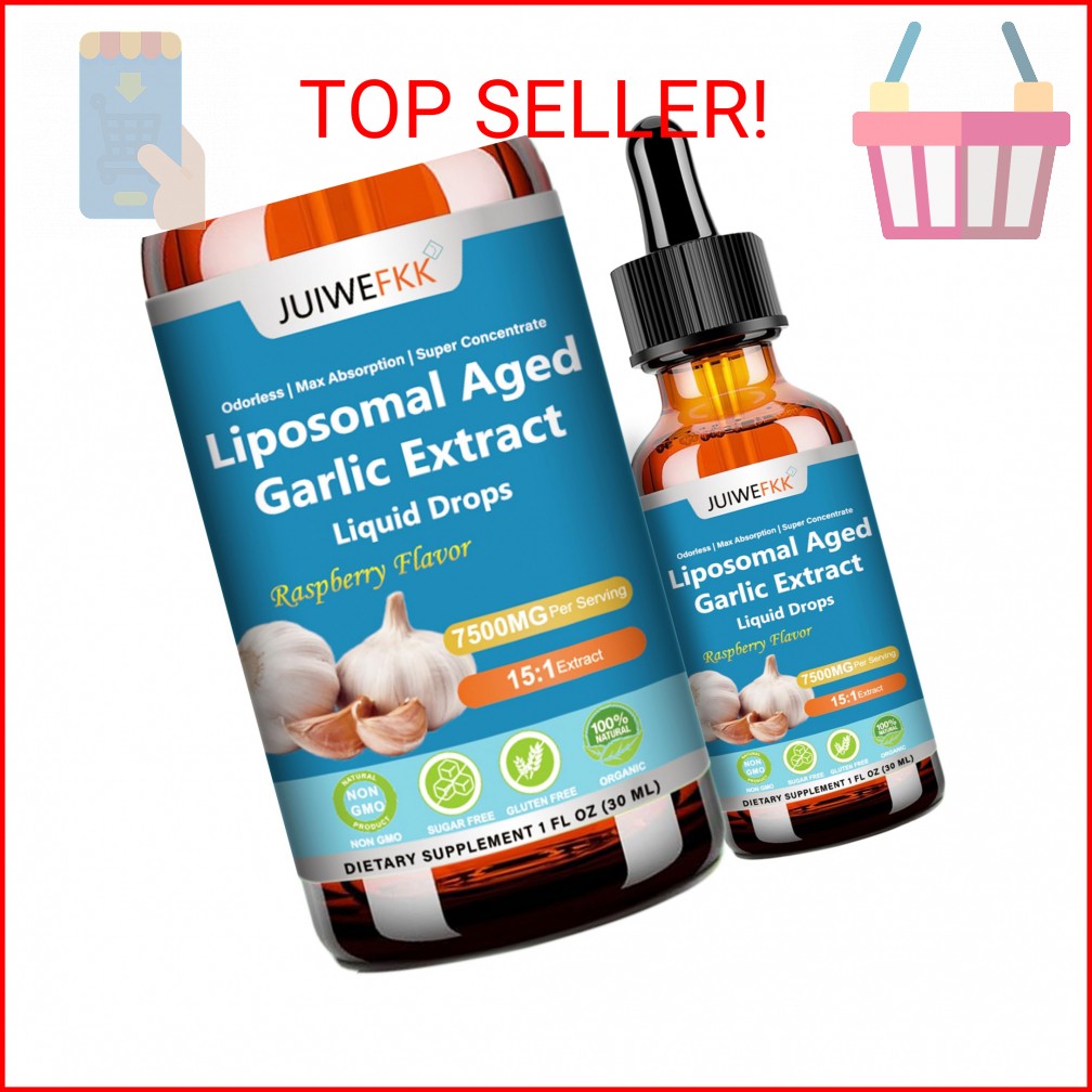 Aged Garlic Extract Liquid Drop 500mg, 15:1 Extract Odorless Organic Garlic Supp