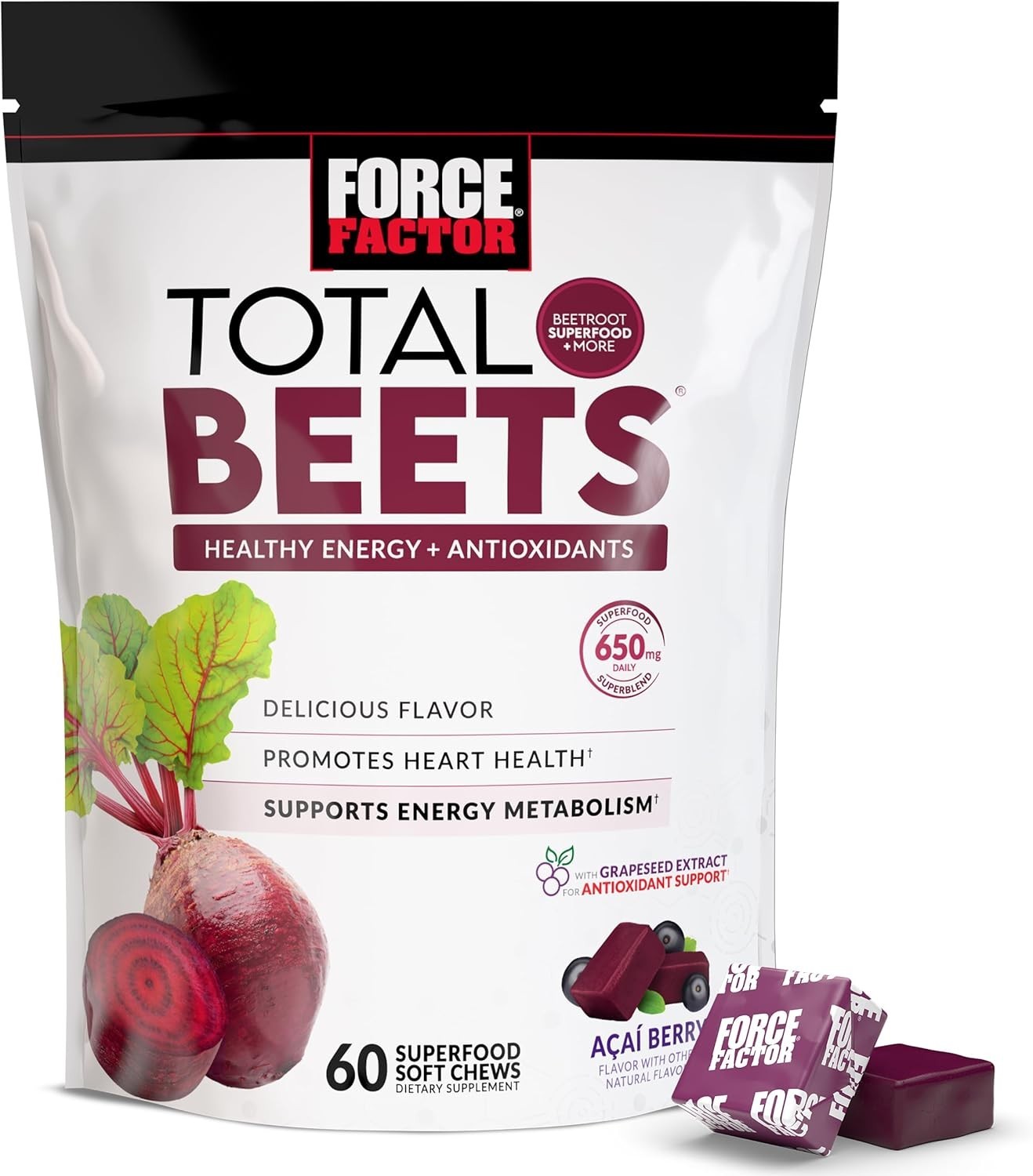 Force Factor Total Beets Drink Mix – Heart Health & Energy Support