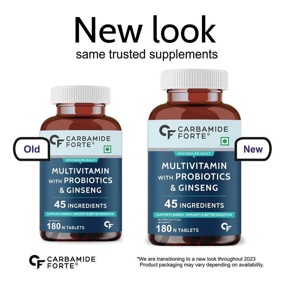 Carbamide Forte Multivitamin Tab with Probiotics Supplement – 180 tabs ( Veg )