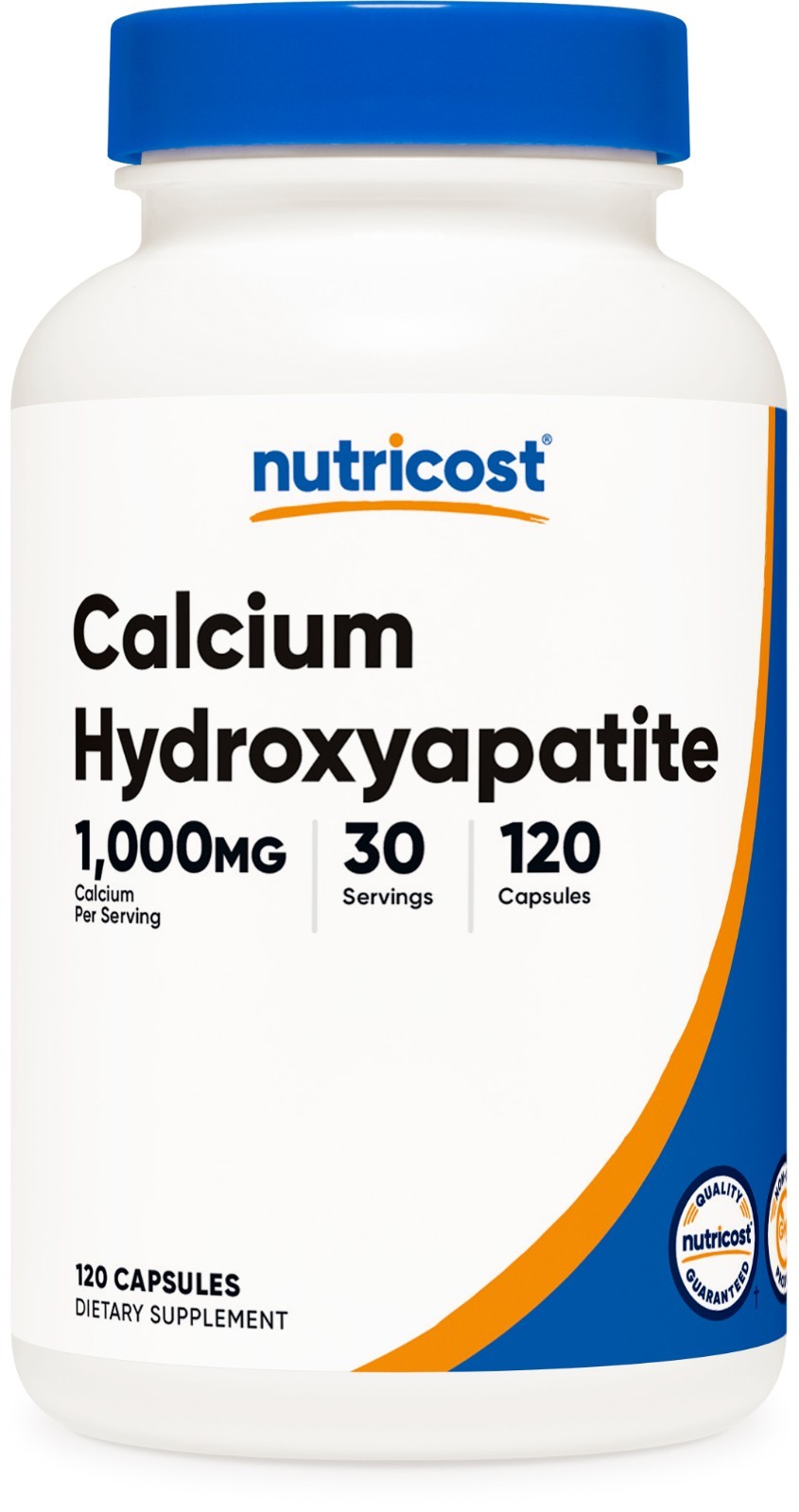 Nutricost Calcium Hydroxyapatite (1,000mg) 120 Capsules – GMO-Free, 30 Servings