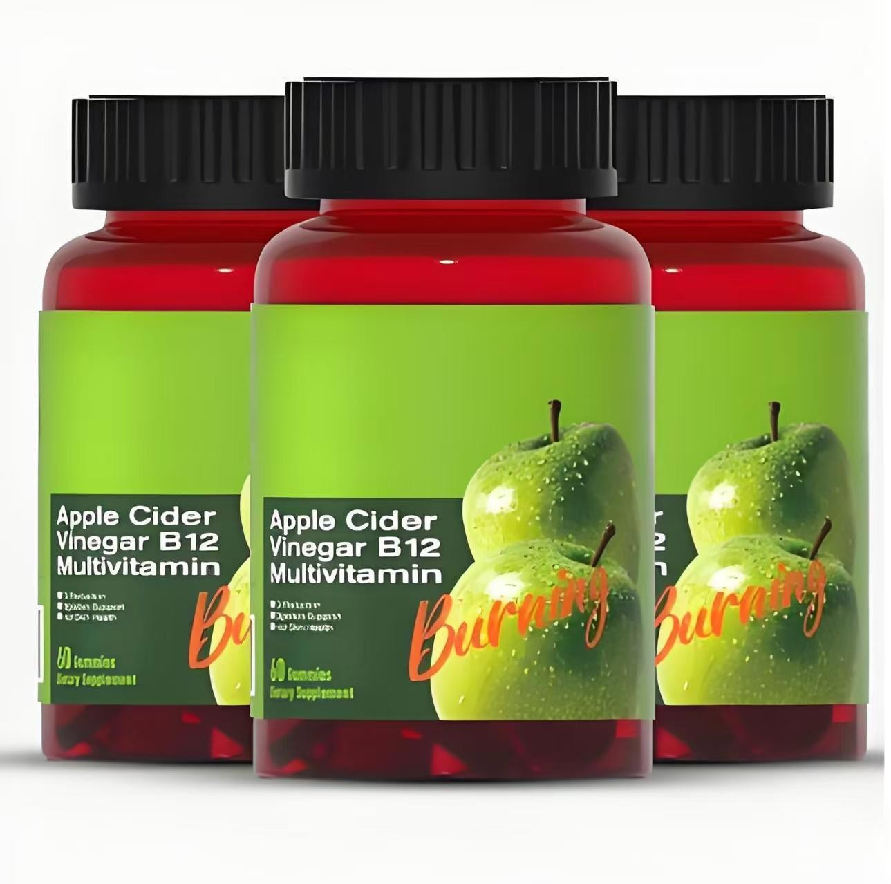 1-3PK Apple Cider Vinegar Updated B12 Multivitamin-Apple Cider Vinegar Gummies-6