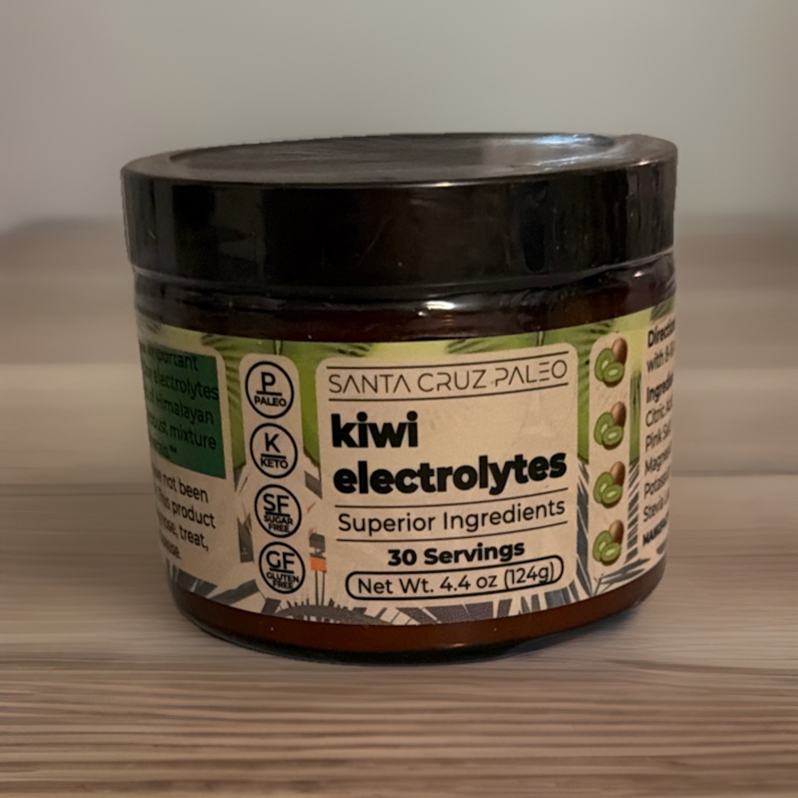 Santa Cruz Paleo Powder Kiwi Electrolytes Drink Mix 4.4 Oz