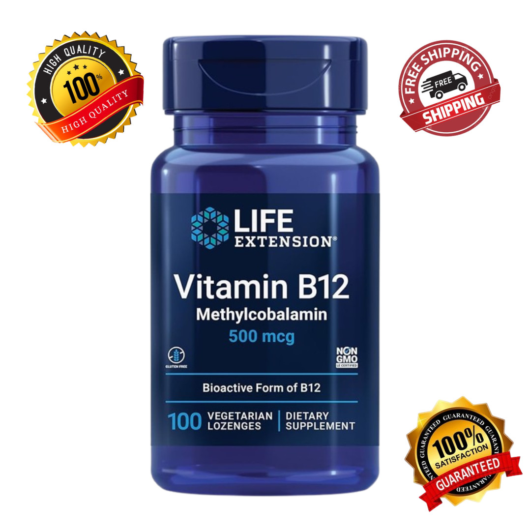 Life Extension Vitamin B12 Methylcobalamin 500mcg – Vitamin B12 Supplement