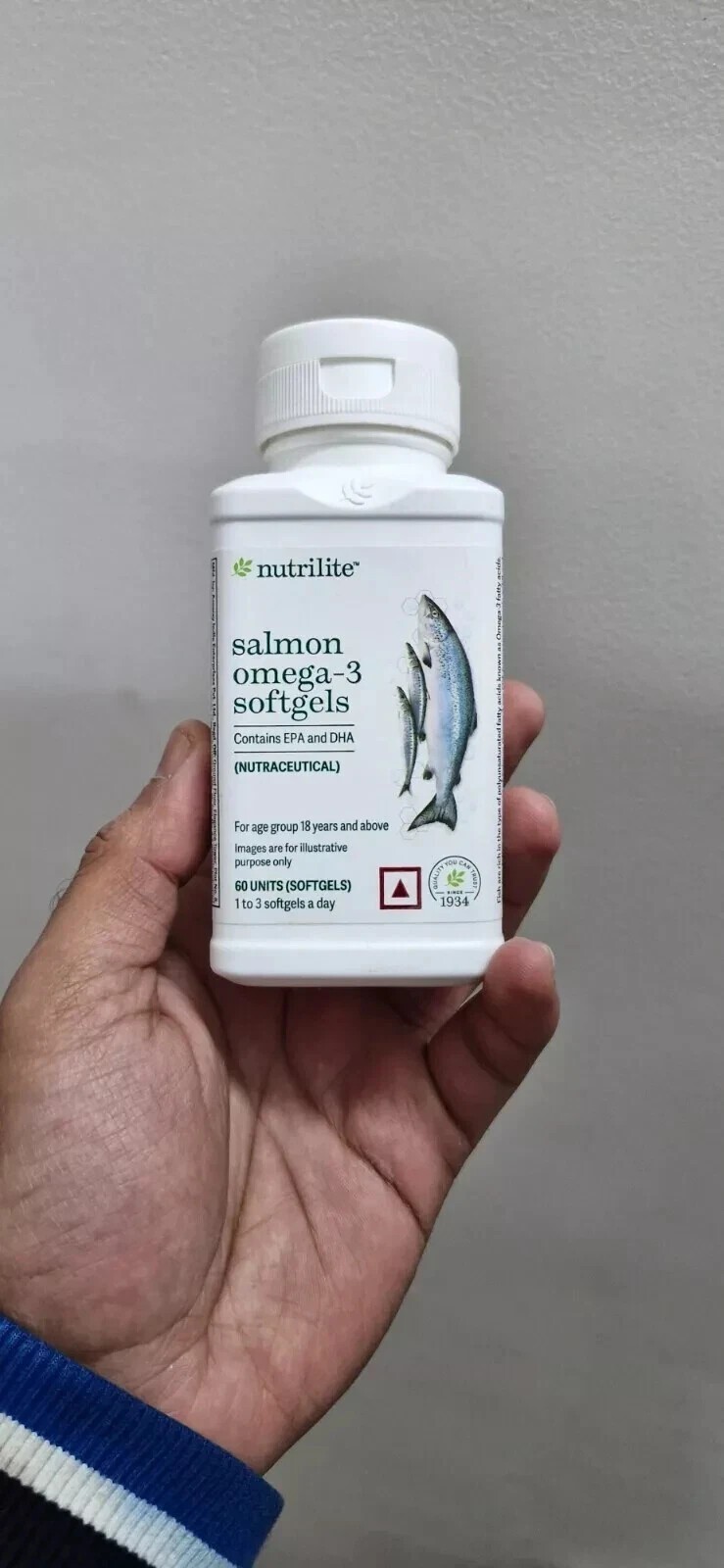 Amway Nutrilite Salmon Omega-3 (60 Softgels) For Brain Heart Joints Health